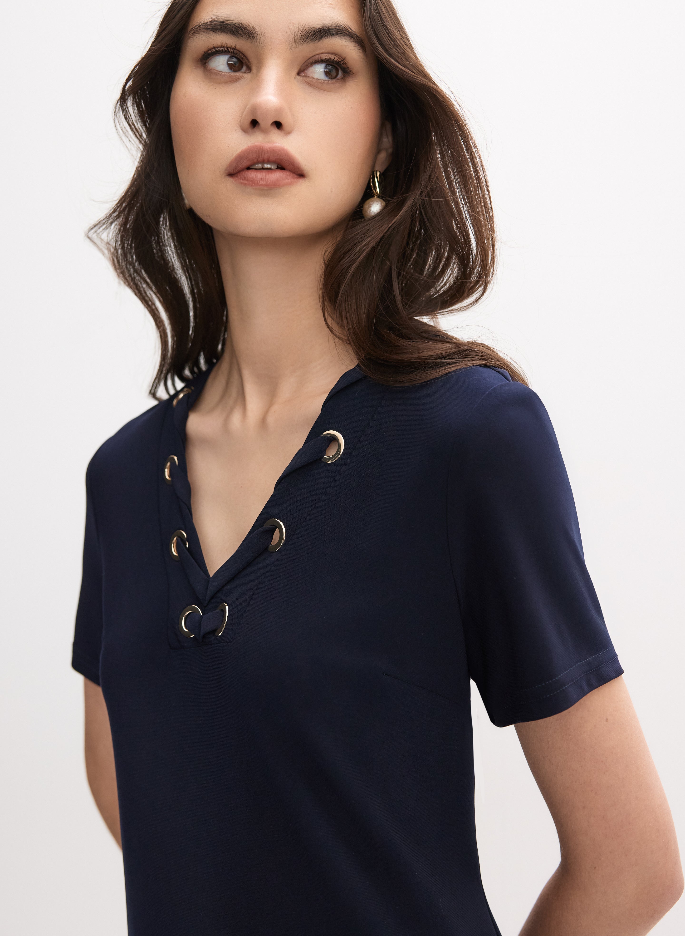 Short day dress Dresses Marine Details 1