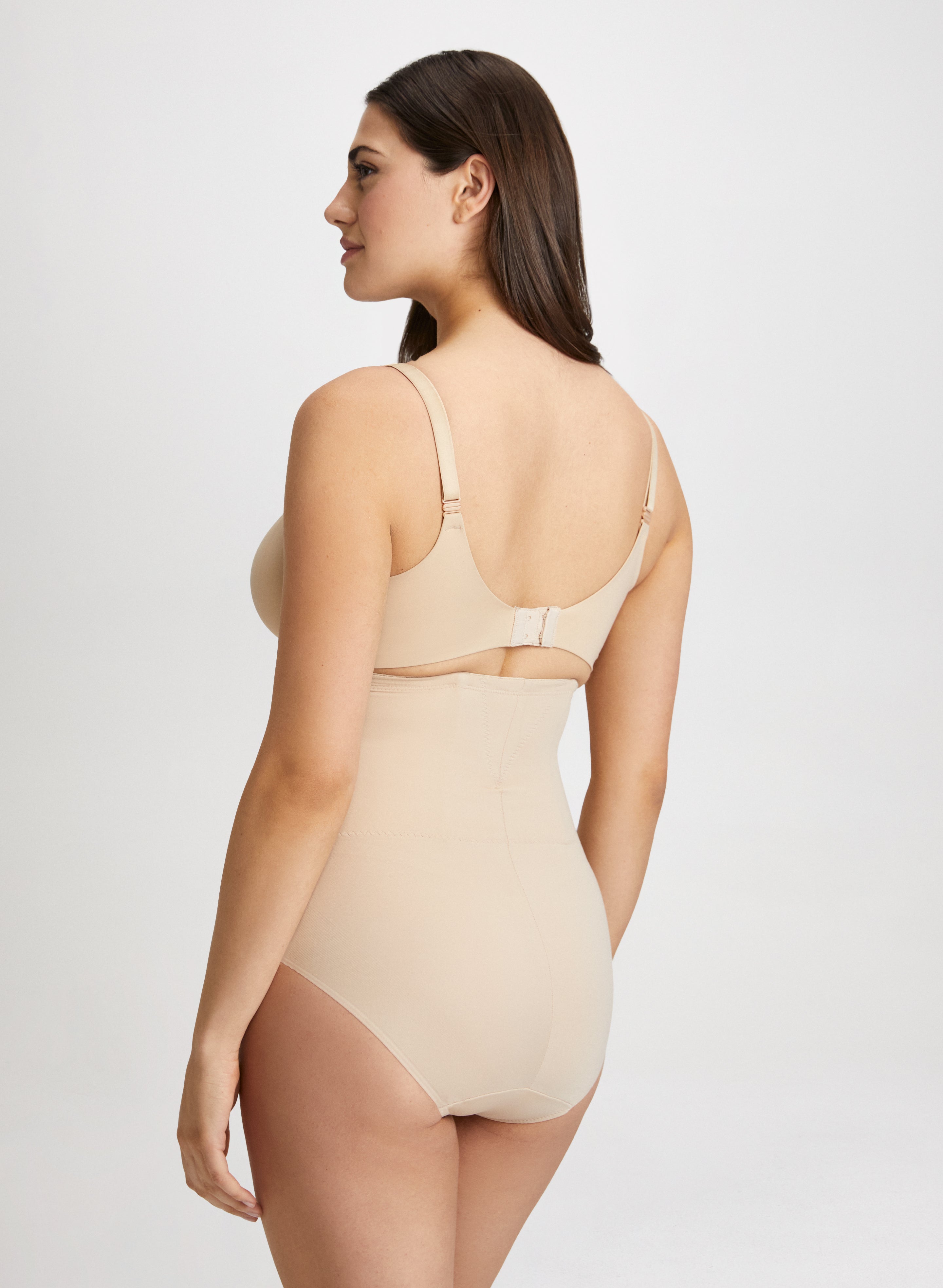 Naomi & Nicole - High-Waist Shaping Briefs Natural Beige Back 1