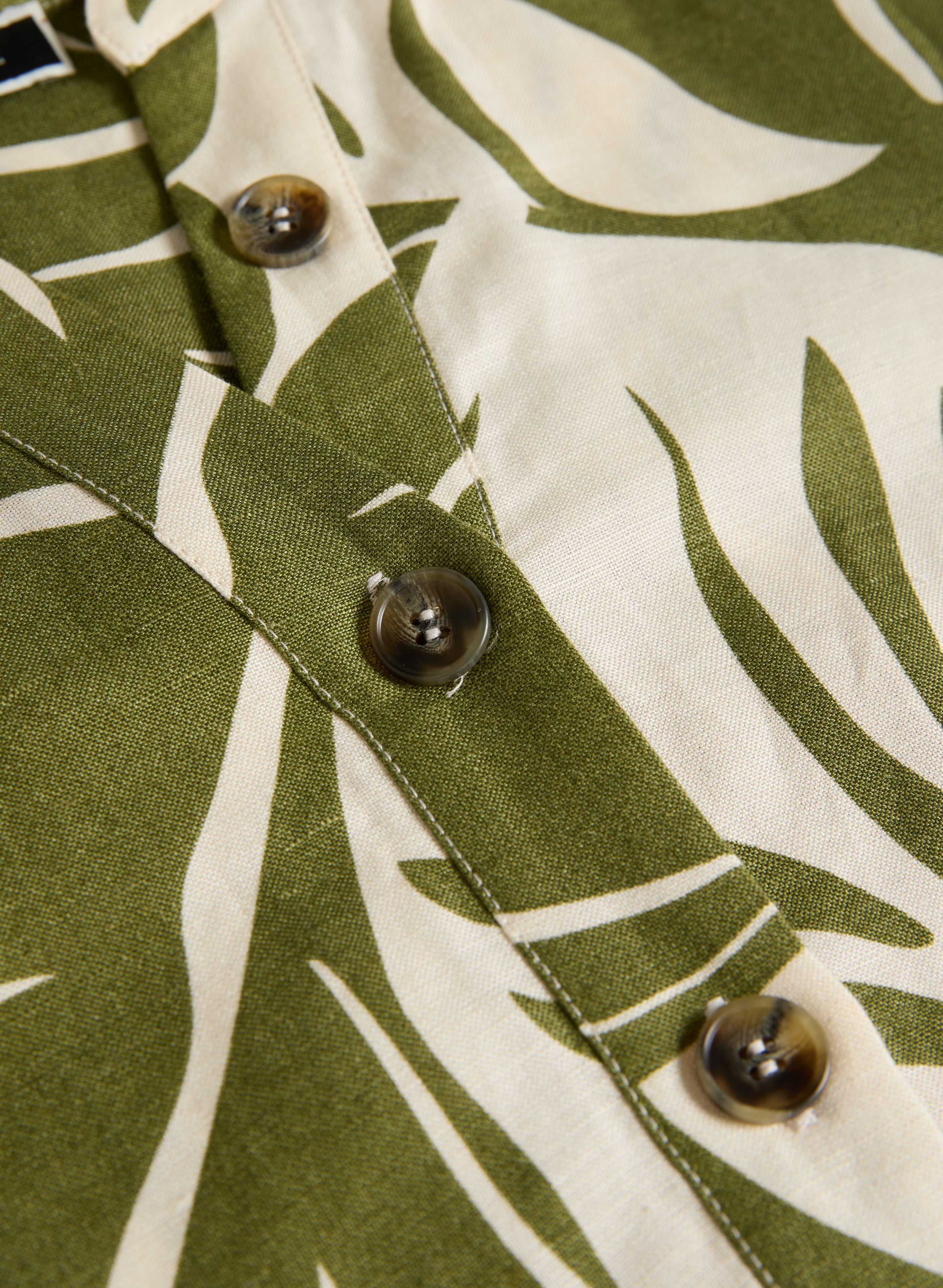 Short day dress Dresses Green Pattern Flat Detail