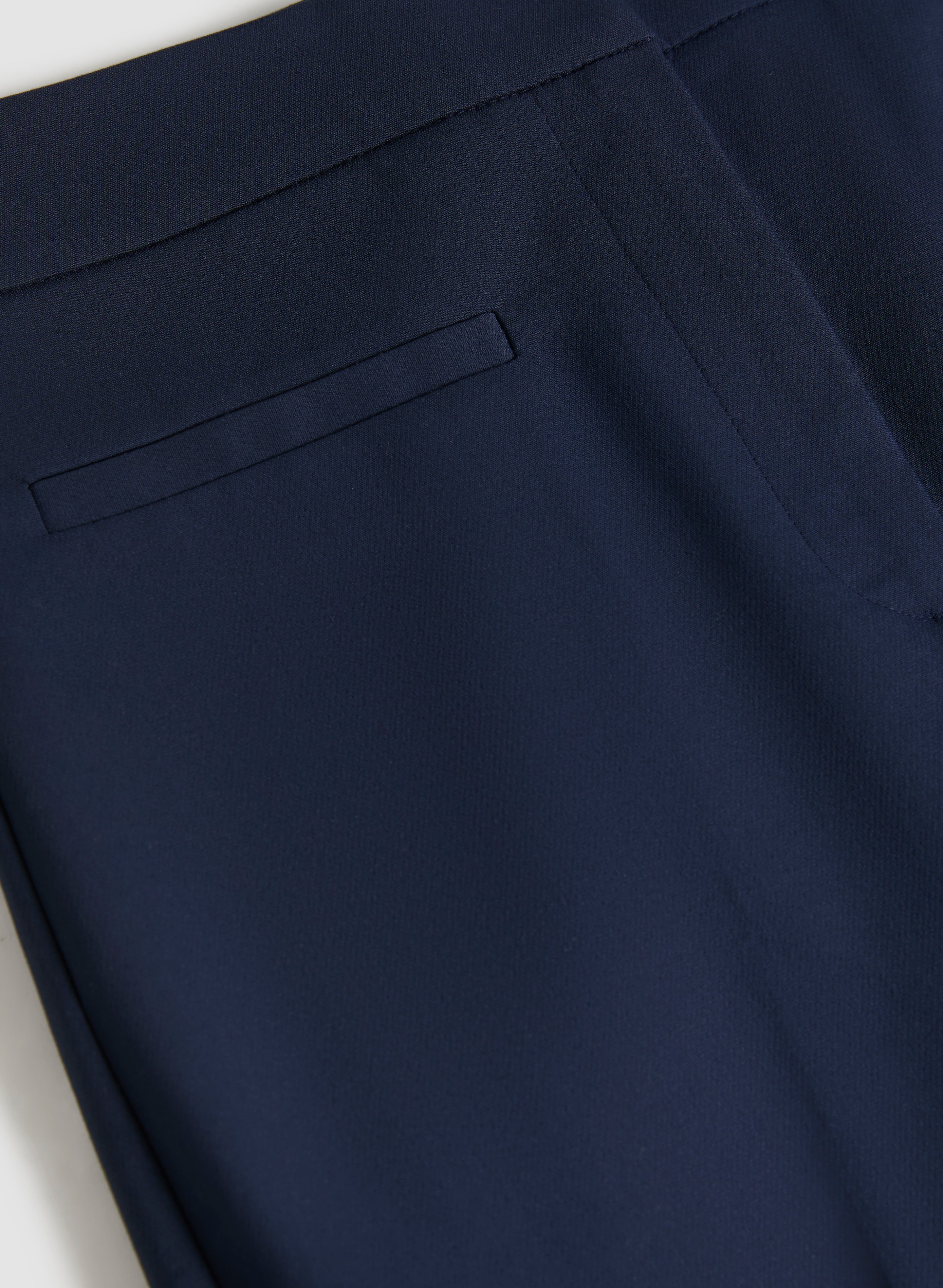 Patch Pocket Slim Leg Pants Marine Flat Detail