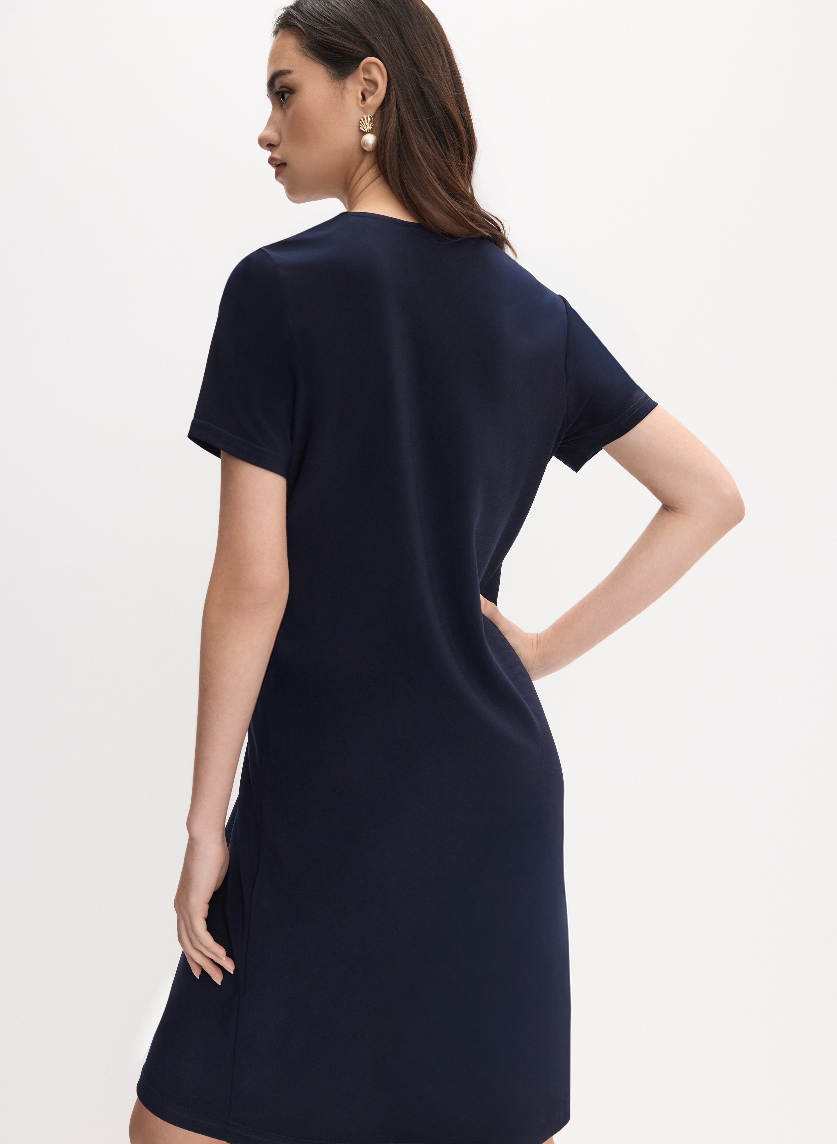 Short day dress Dresses Marine Back 1