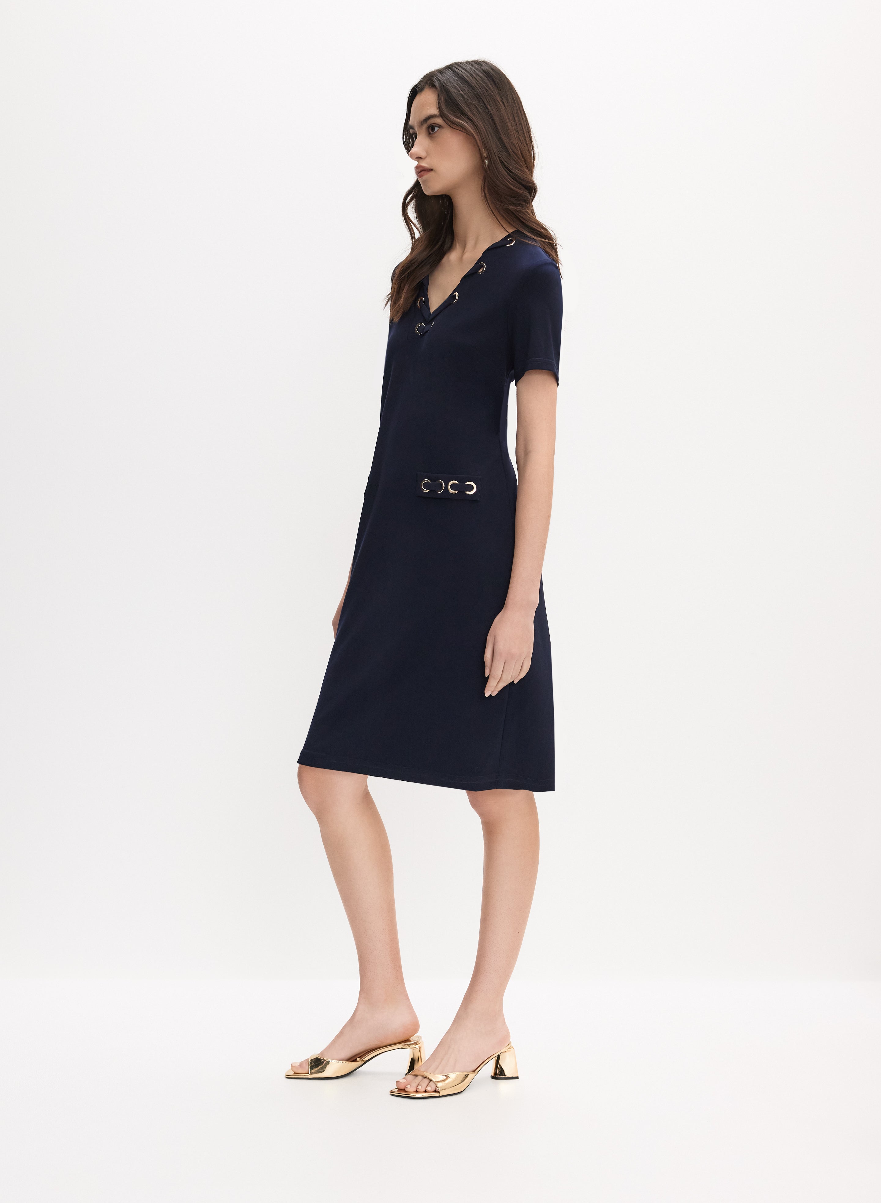 Short day dress Dresses Marine Side 1