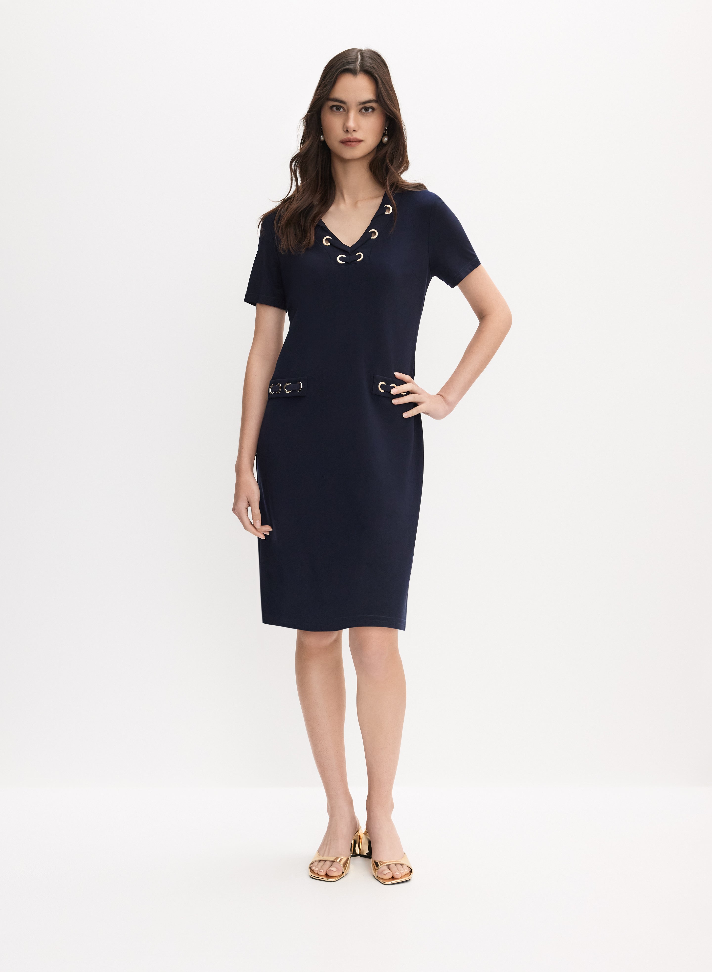 Short day dress Dresses Marine Head to Toe