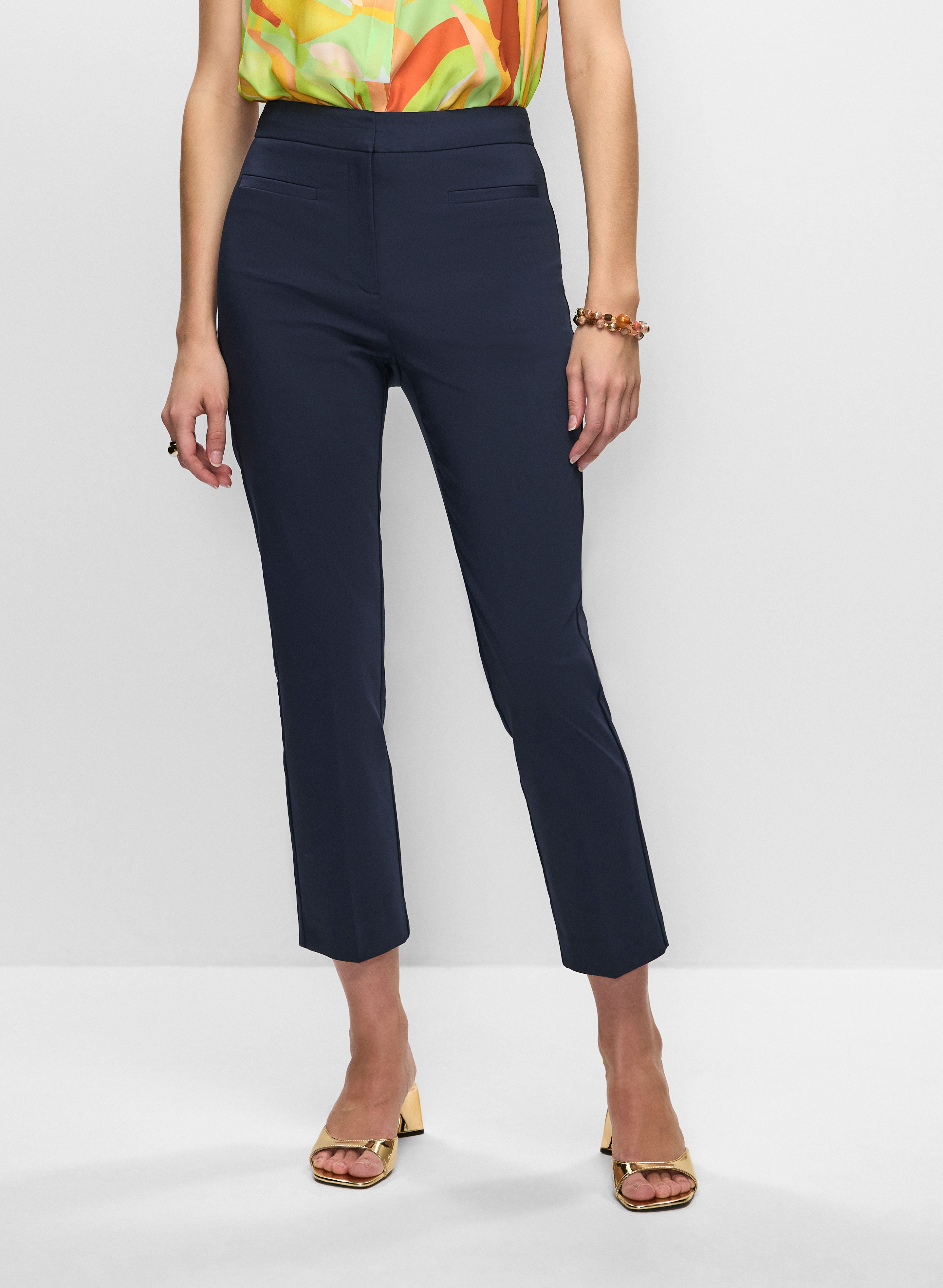 Patch Pocket Slim Leg Pants Marine Front 1