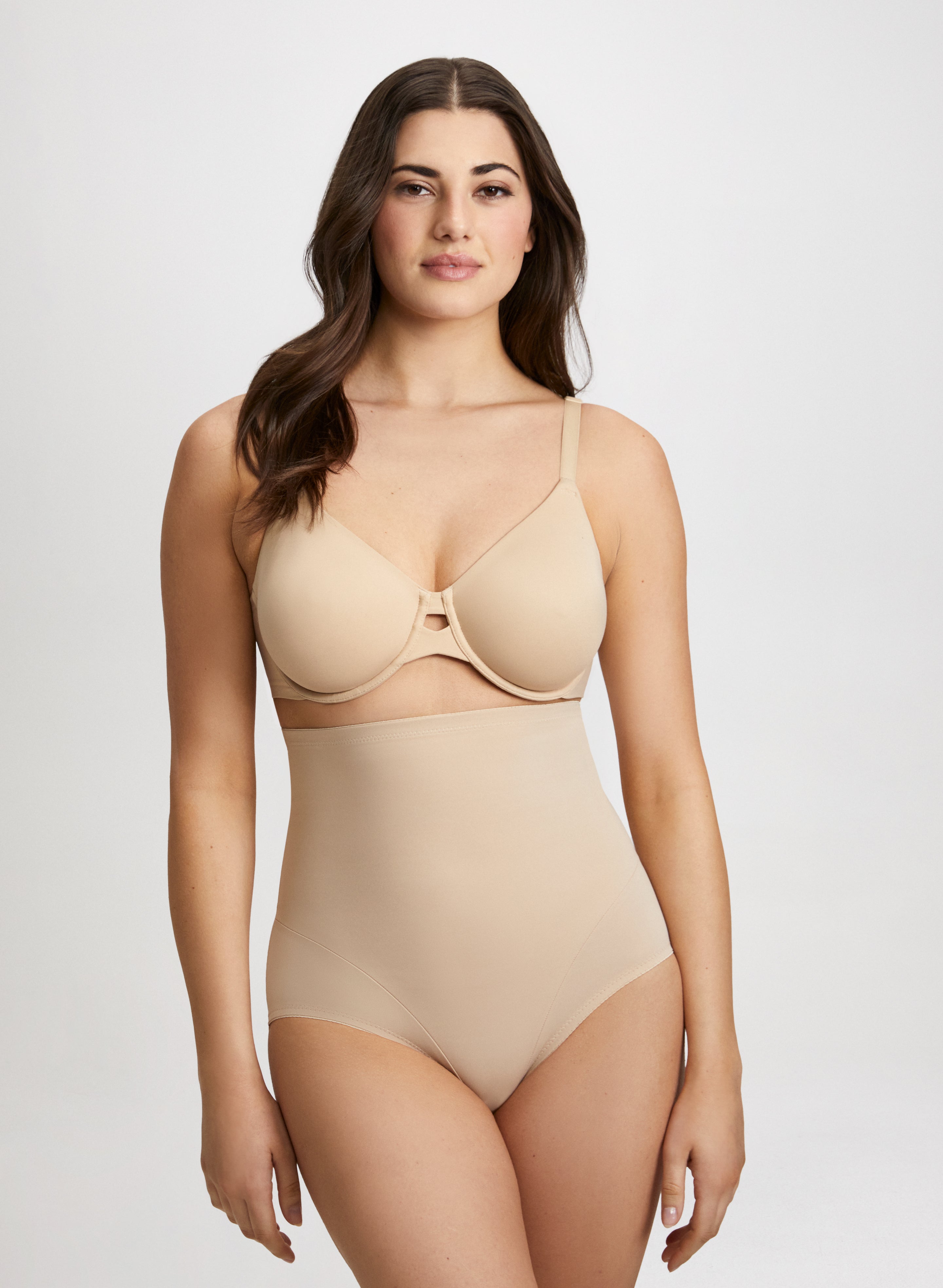 Naomi & Nicole - High-Waist Shaping Briefs Natural Beige Front 1