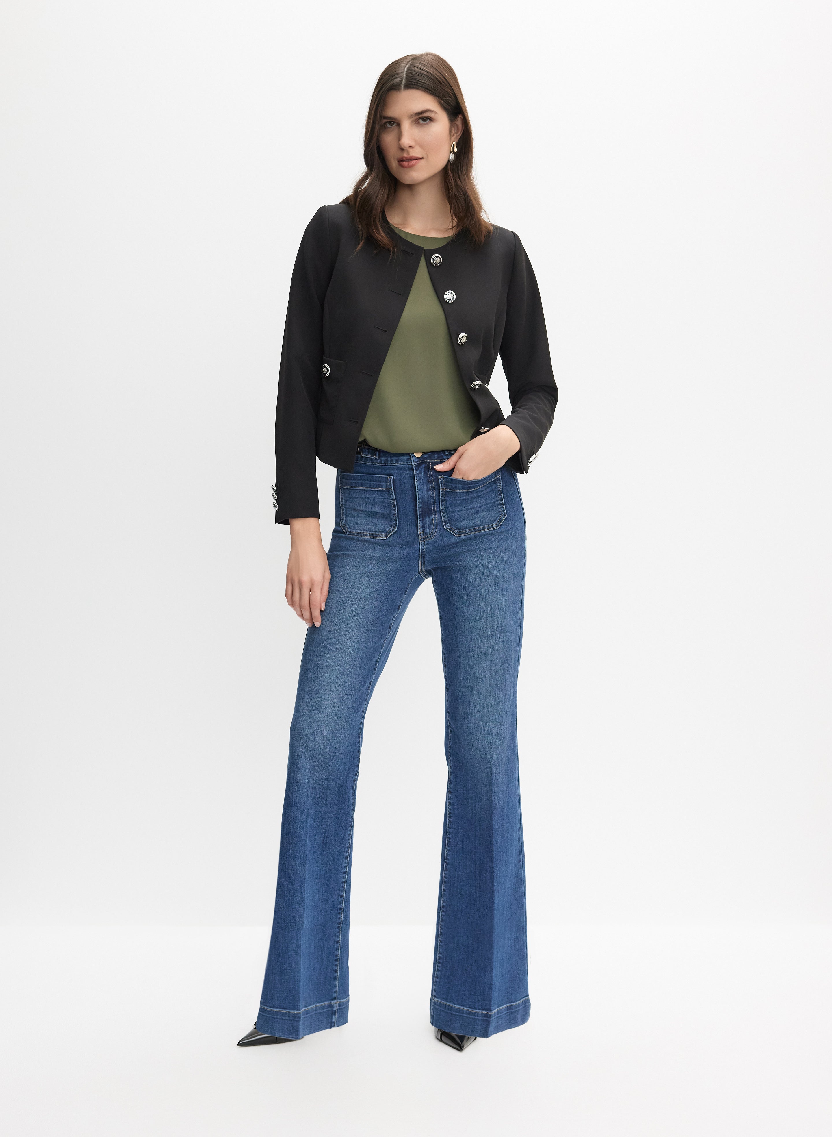 Short Collarless Jacket