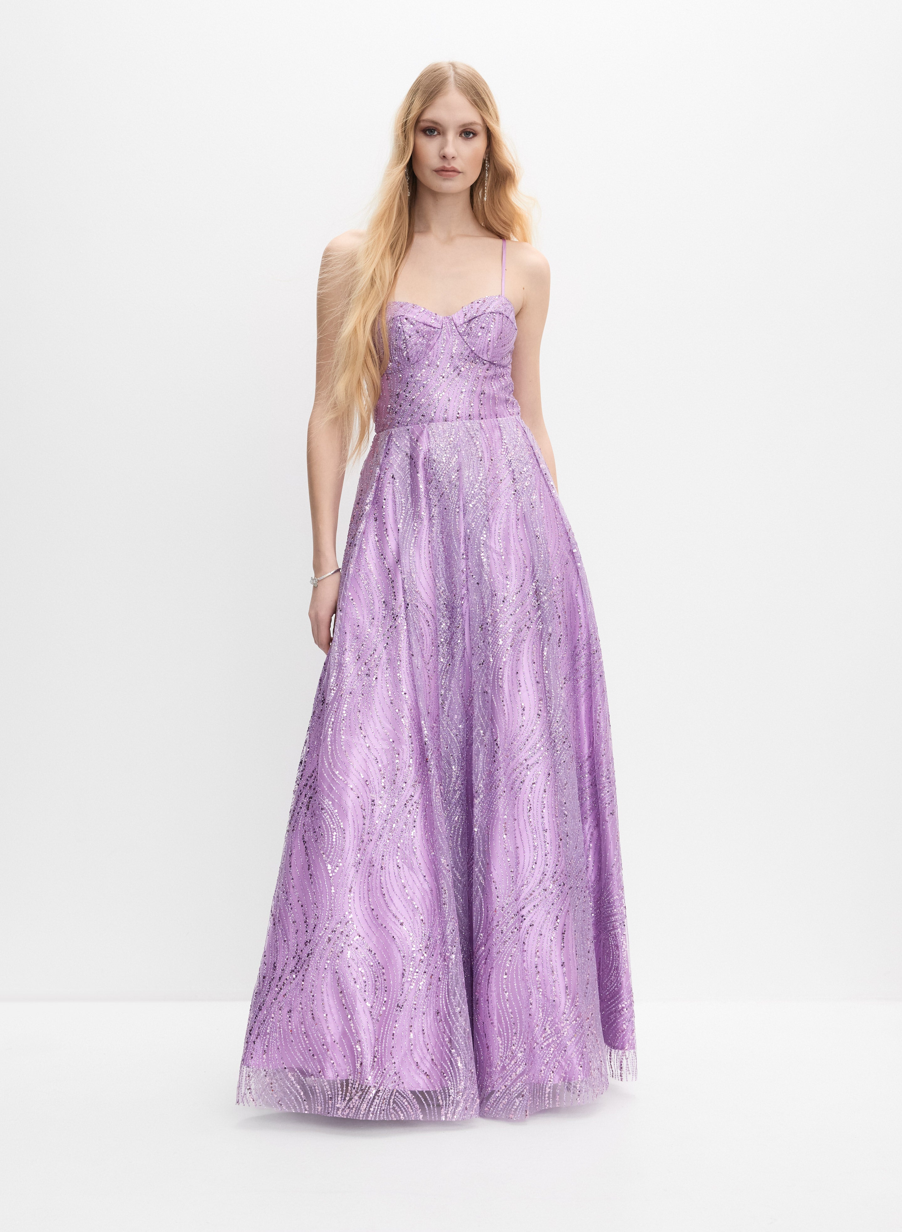 Sequined Glitter Tulle Dress