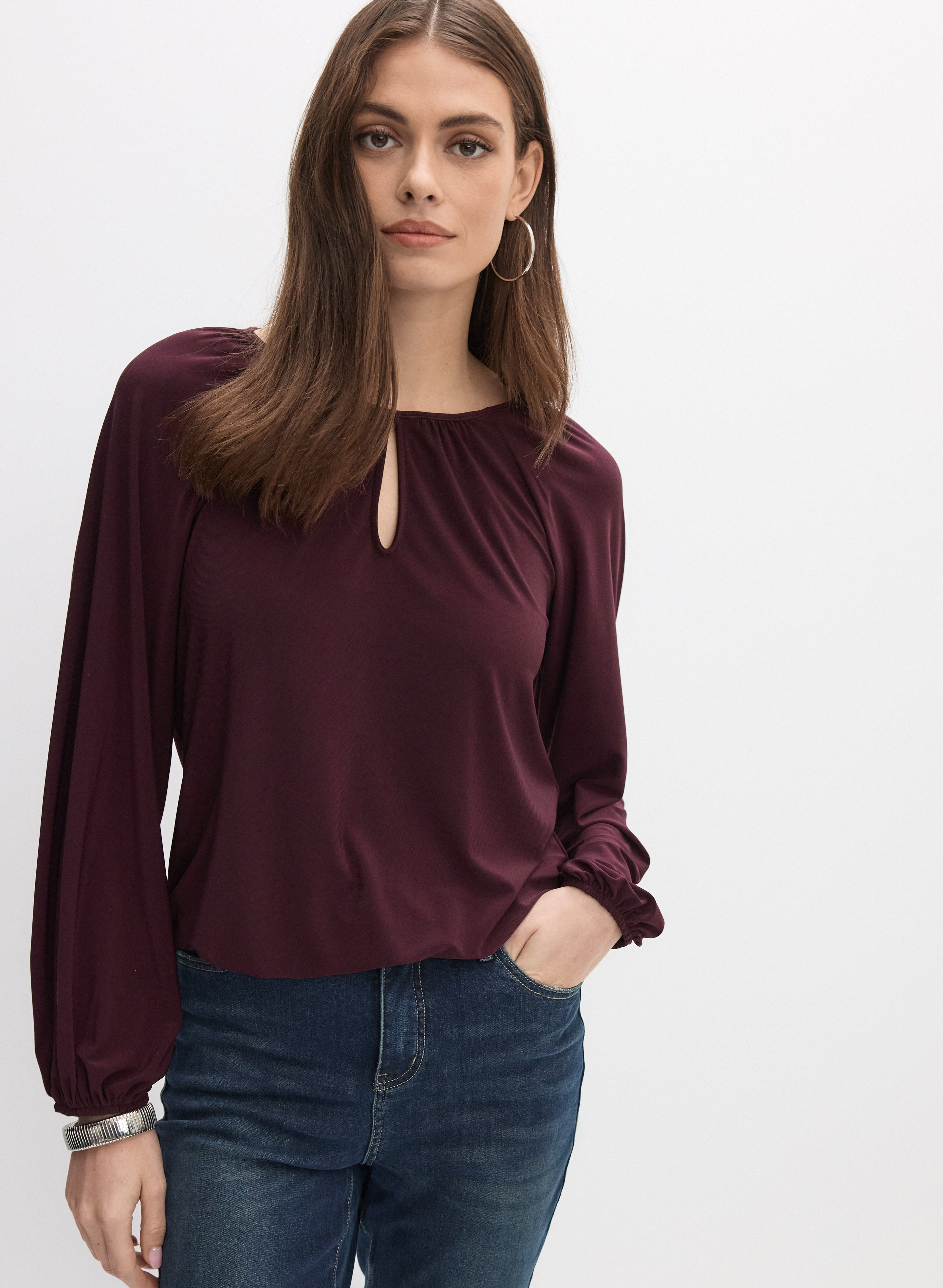 Keyhole Long Sleeve Top