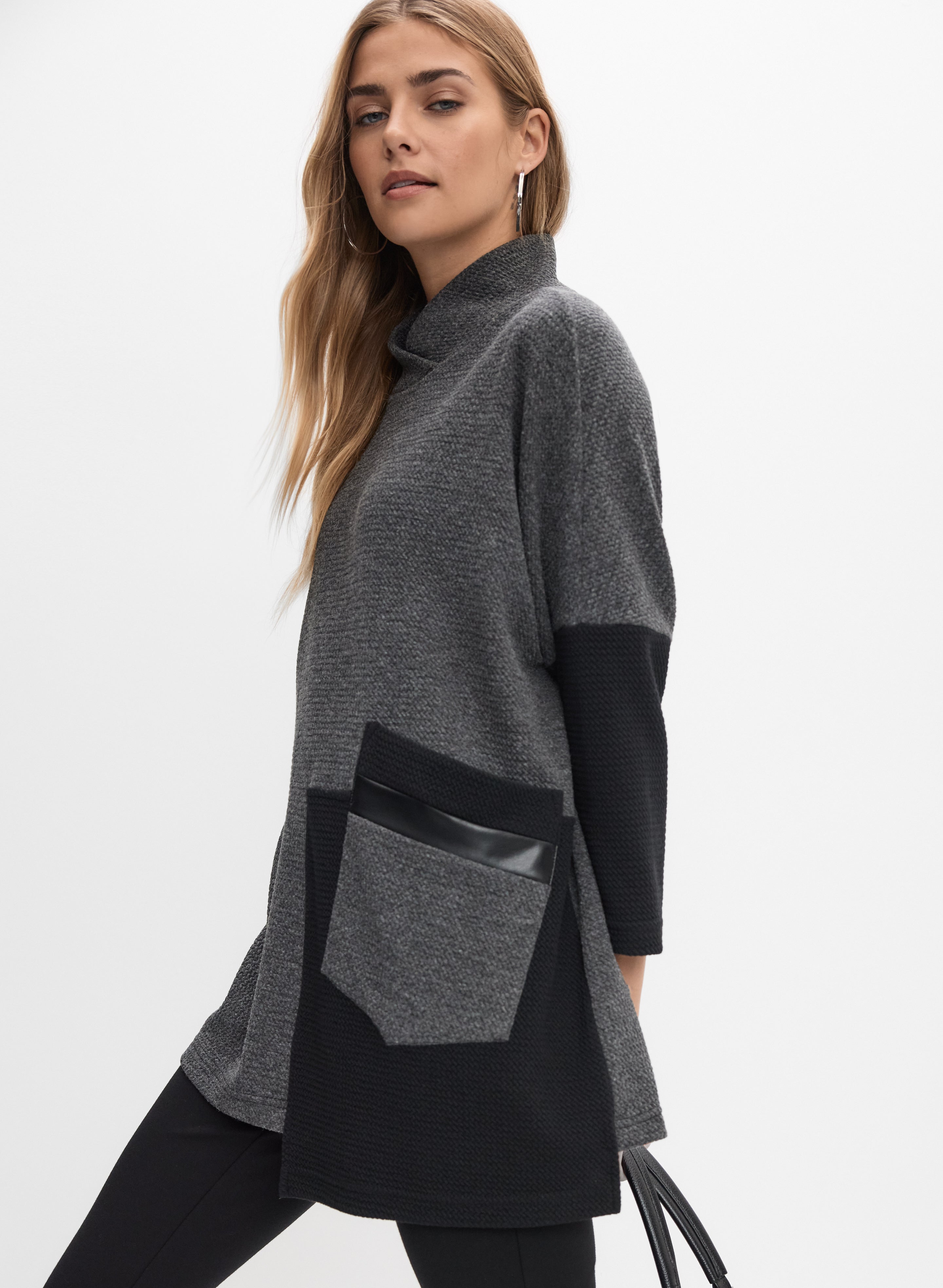 Joseph Ribkoff - Colour Block Tunic Sweater