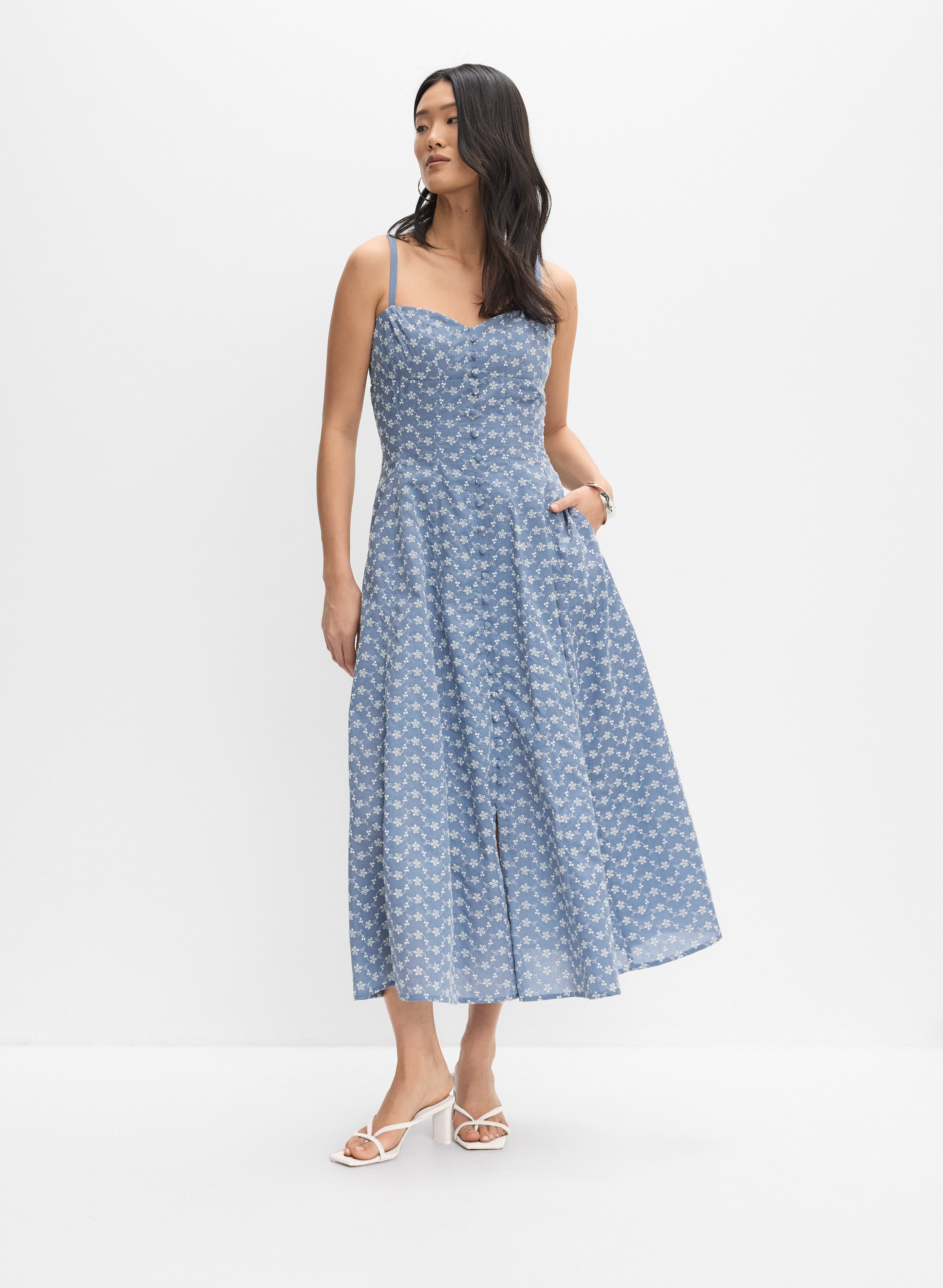 Eyelet Midi Dress Eyelet Midi Dress