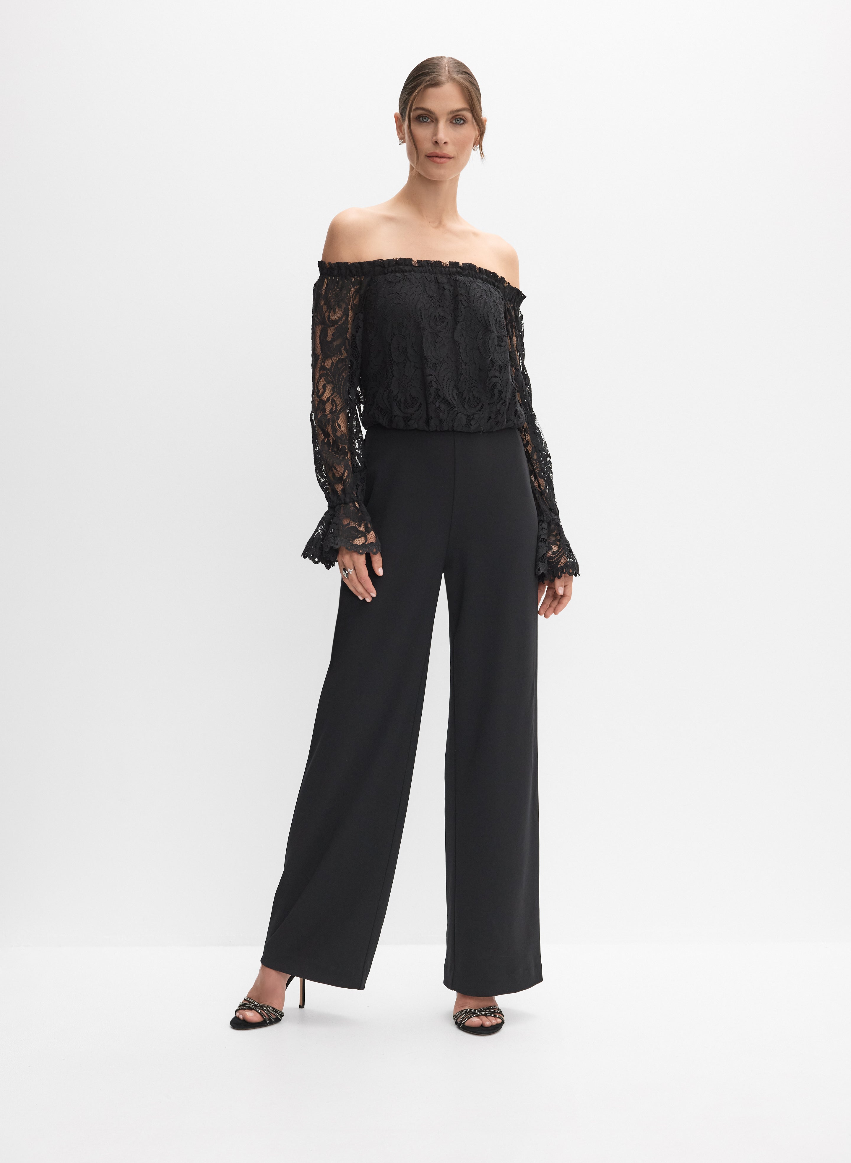 Lace & Crepe Jumpsuit