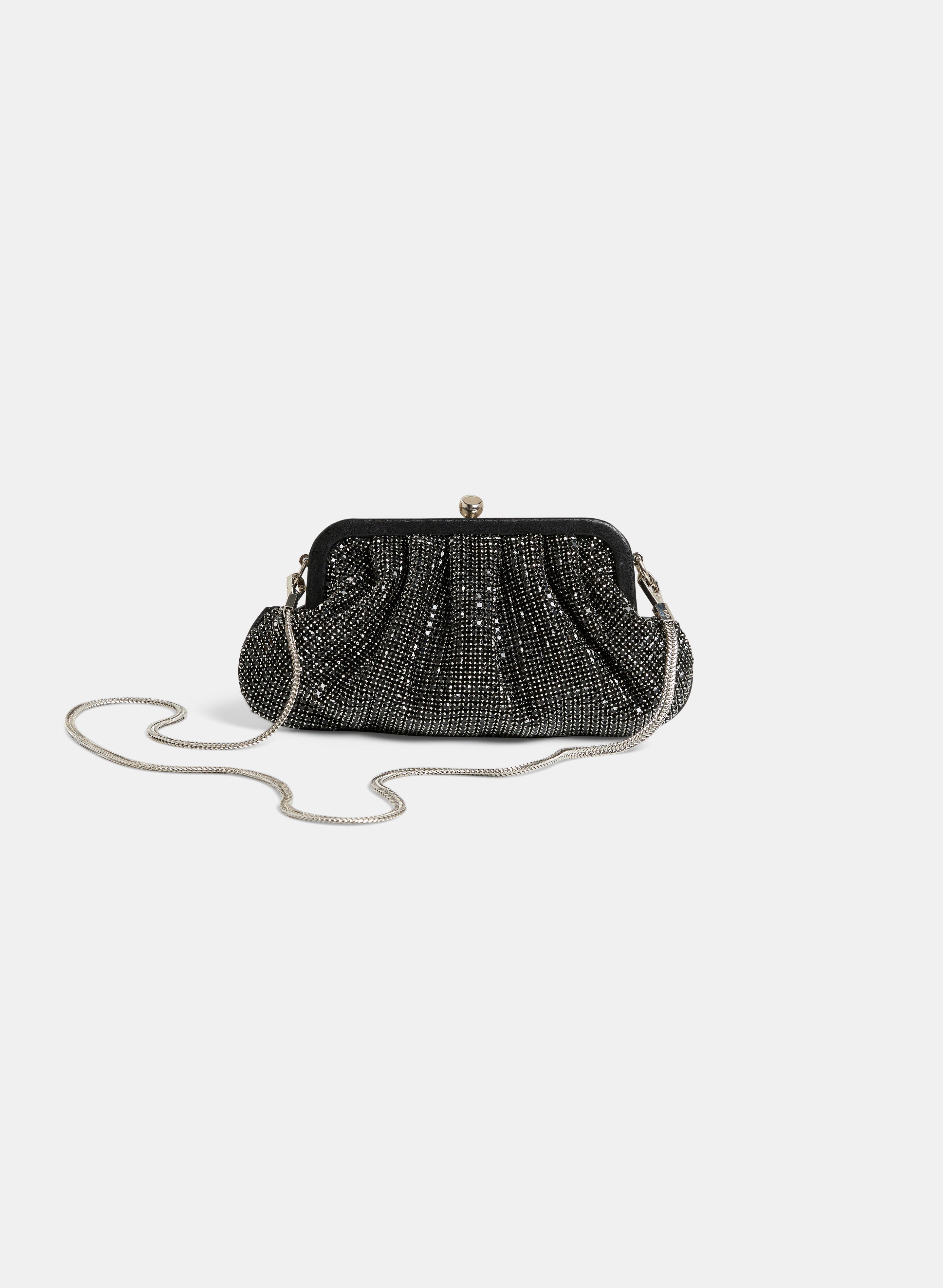 Black embellished clutch on sale