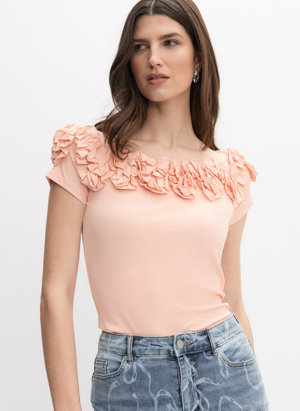 Rosette Off-The-Shoulder Top