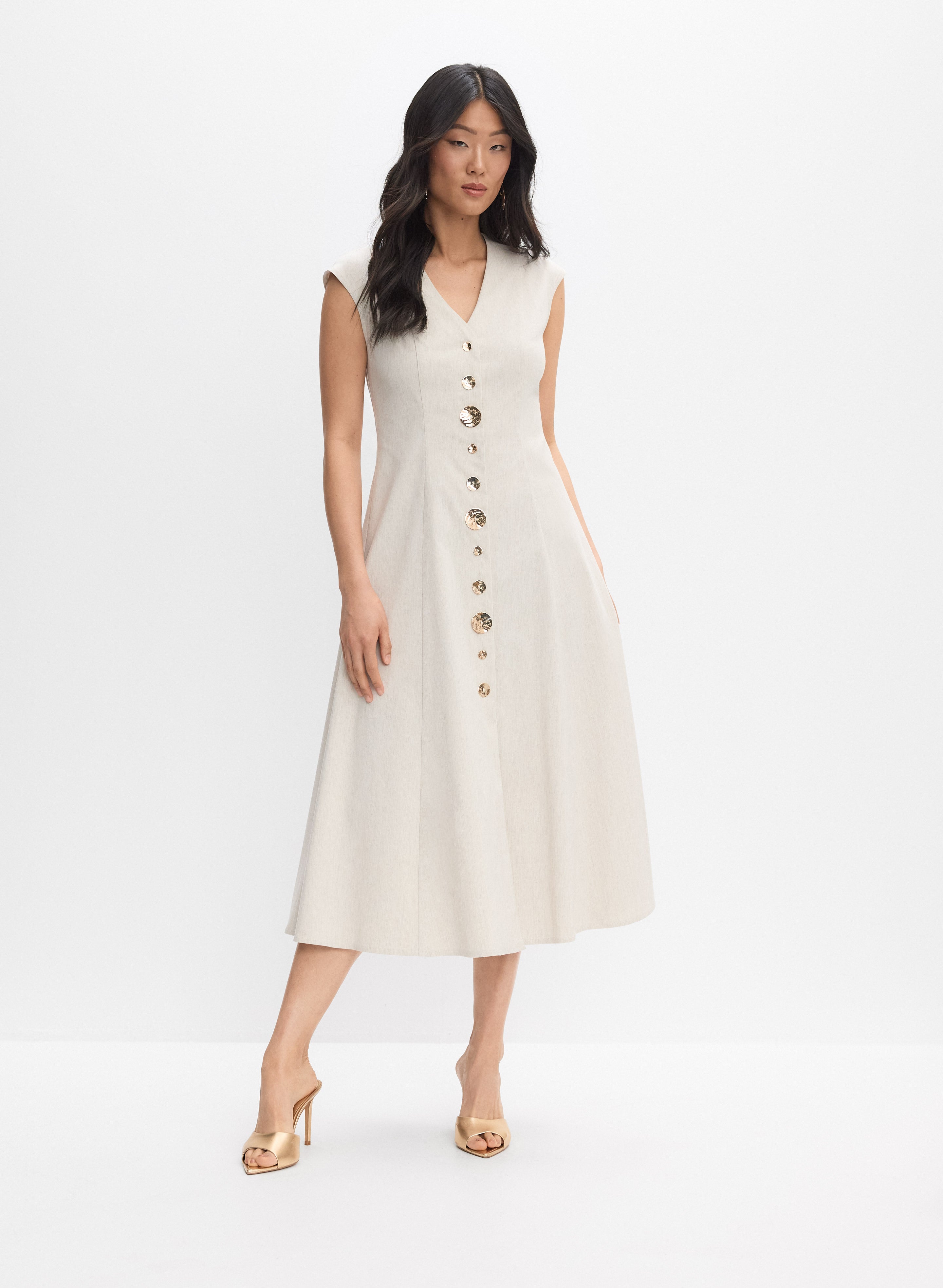knee length dresses for ladies Wrap Midi Dress main image 0