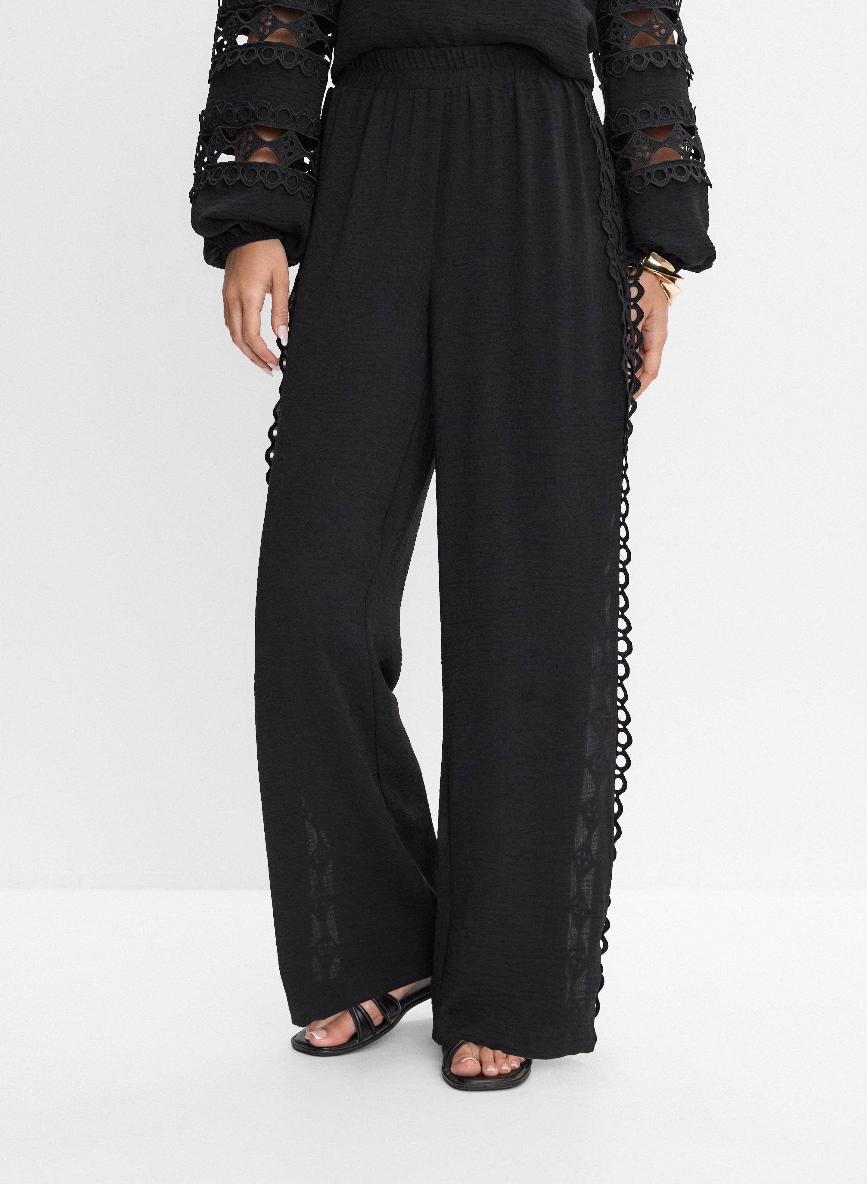 Joseph Ribkoff - Cut-Out Applique Pants