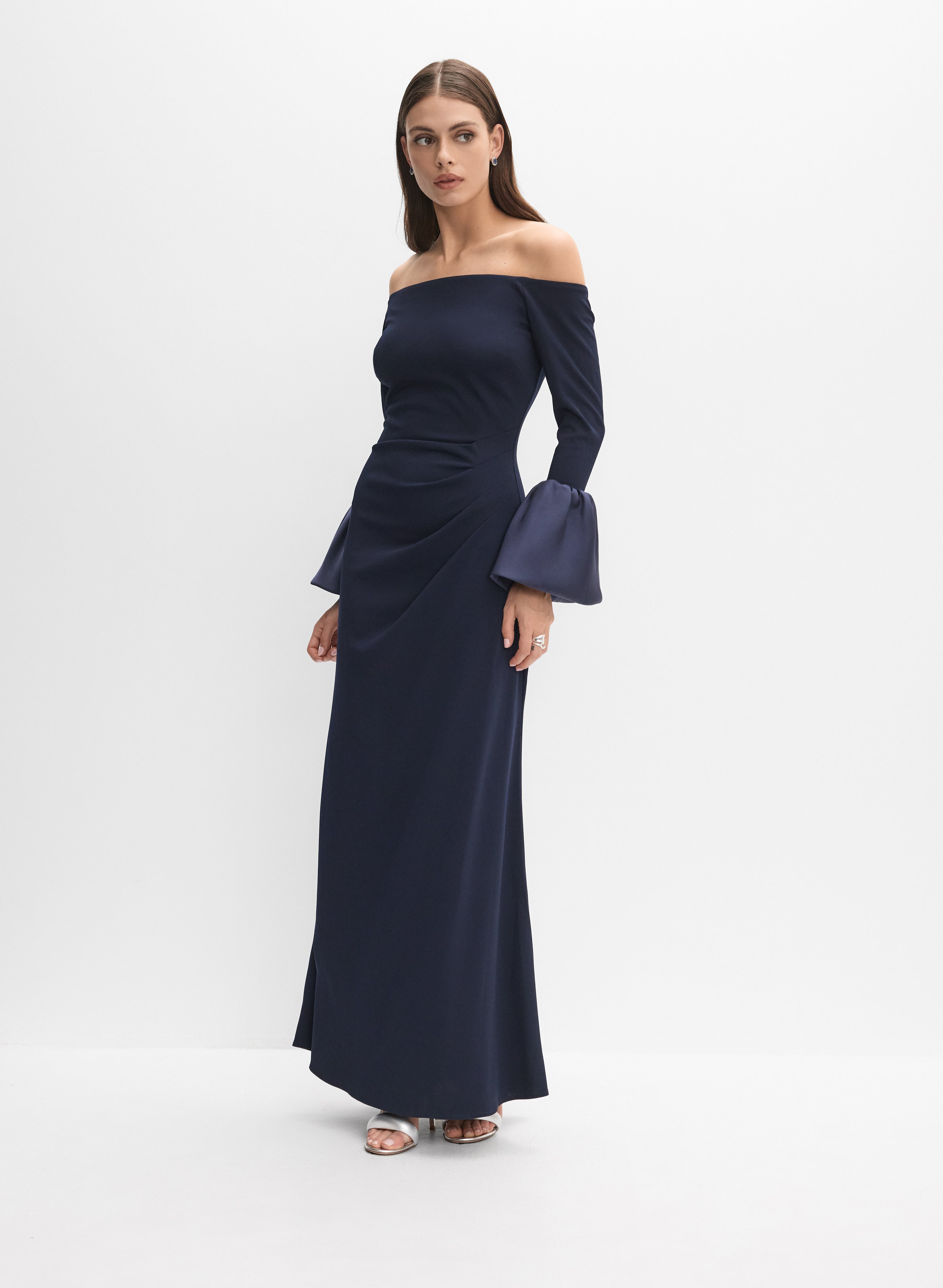 Off-The-Shoulder Bell Sleeve Gown Off-The-Shoulder Bell Sleeve Gown