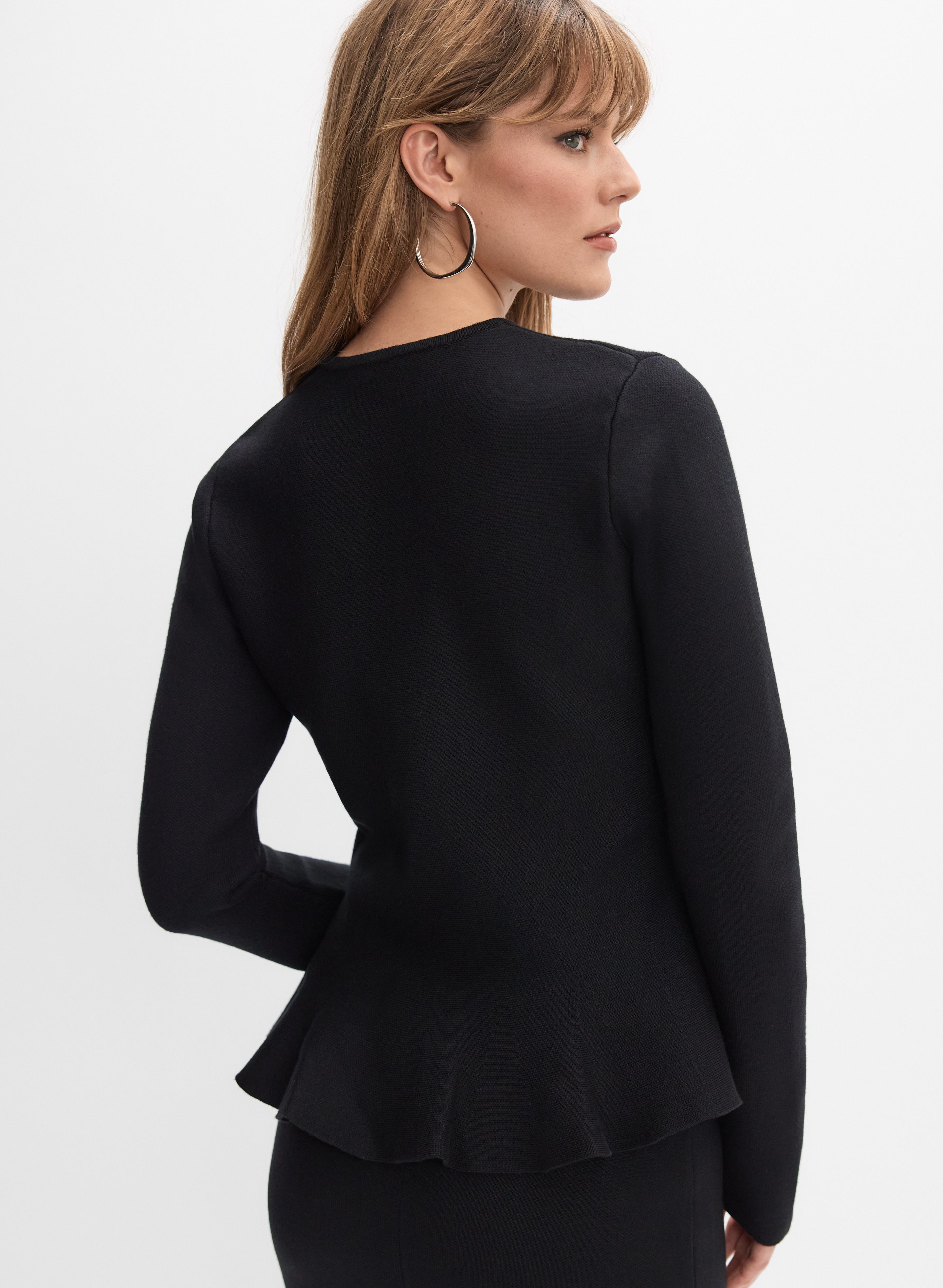 Knit Peplum Cardigan