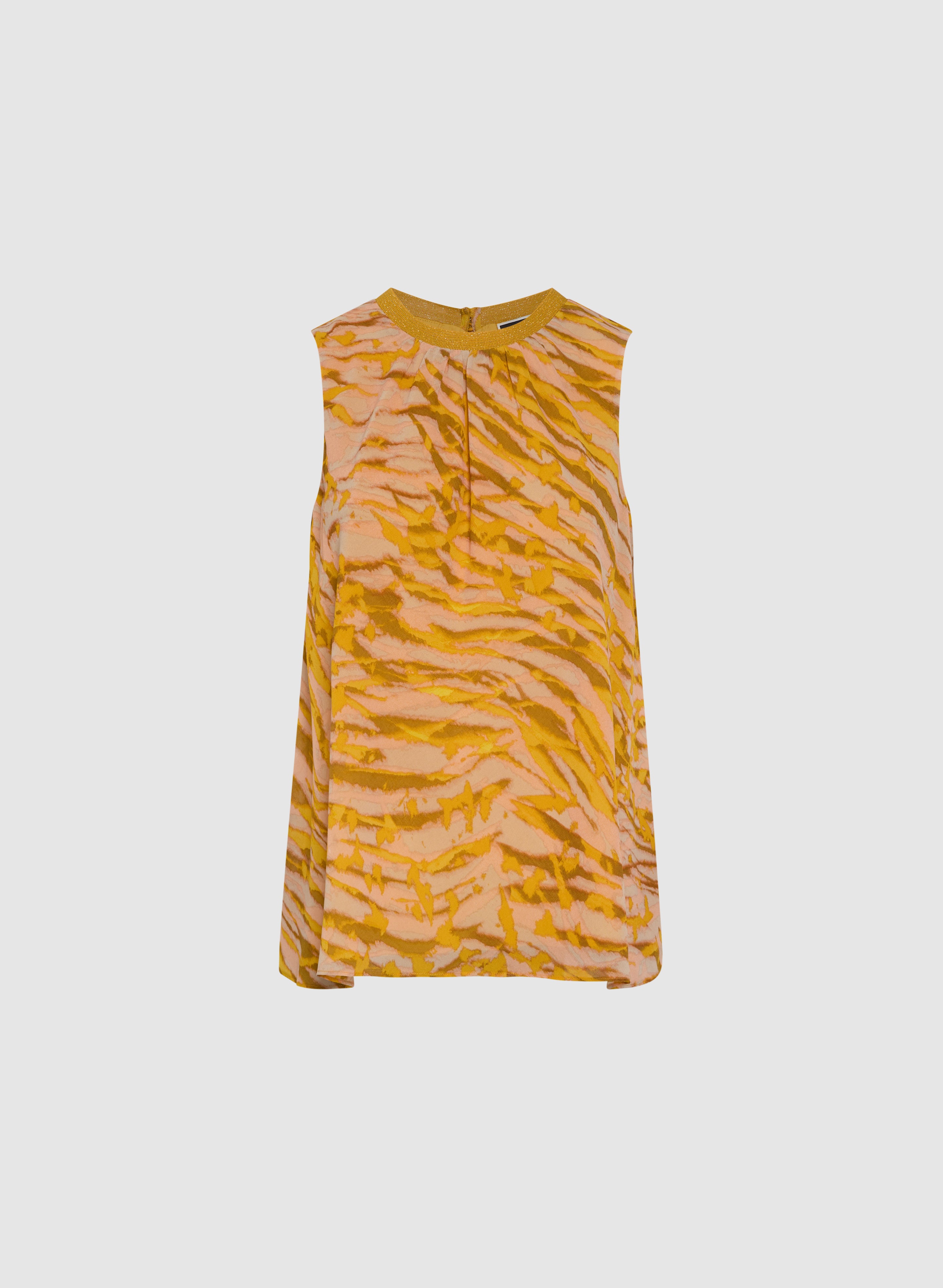 Sleeveless other Blouses Yellow Pattern Flat Main