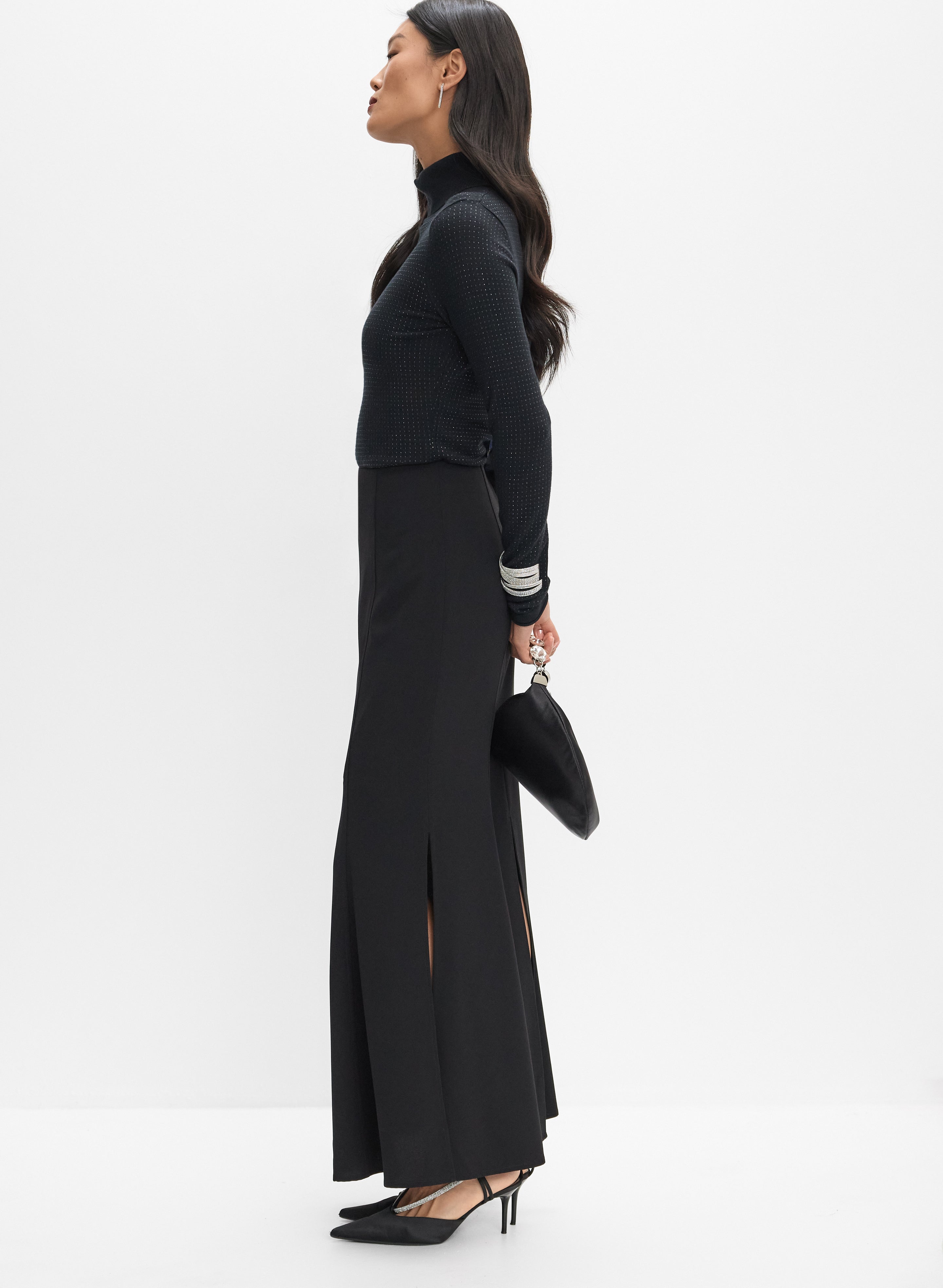 Slit Maxi Skirt