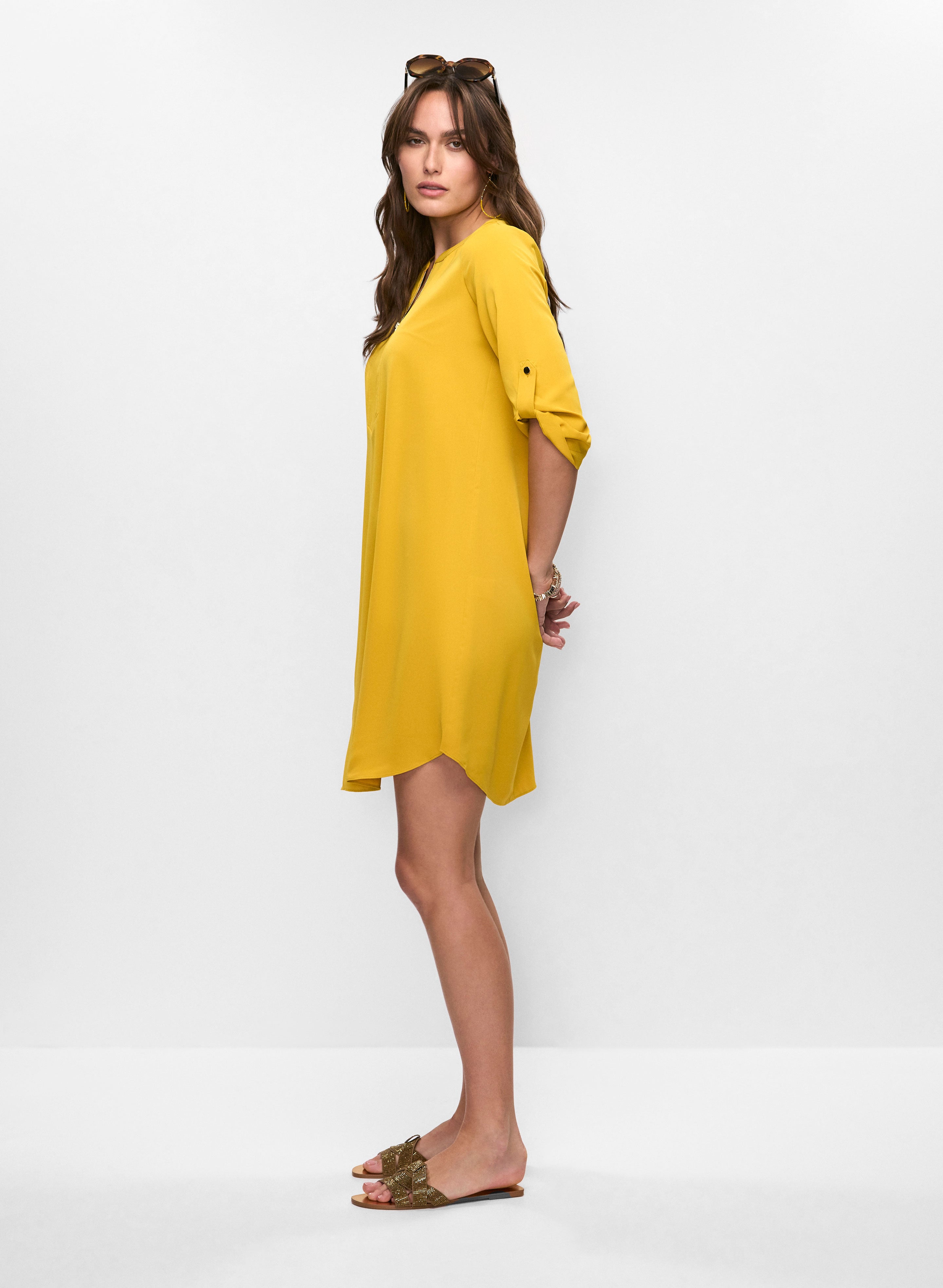 FW 2001 Wool Zip Front Dress