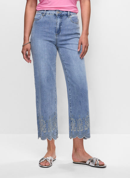 Angels Light Wash Denim Culottes 26