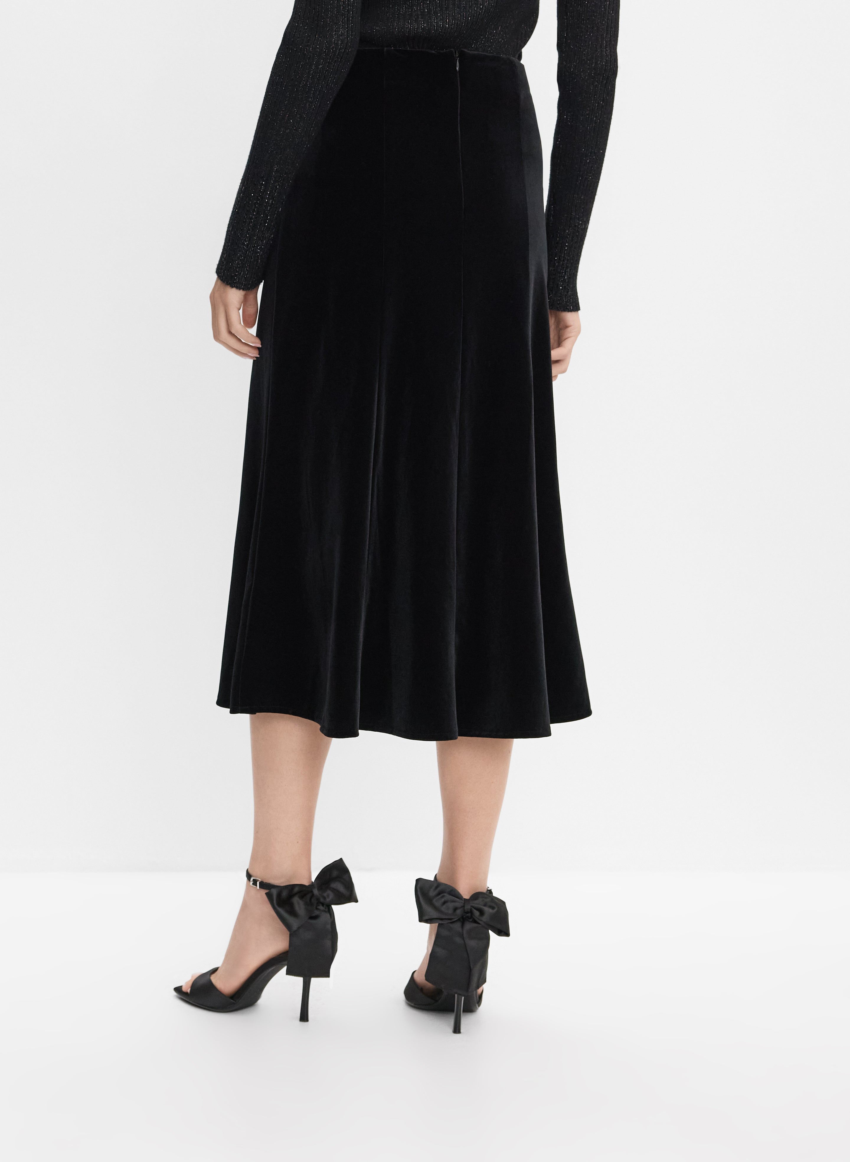 Velvet Midi Skirt
