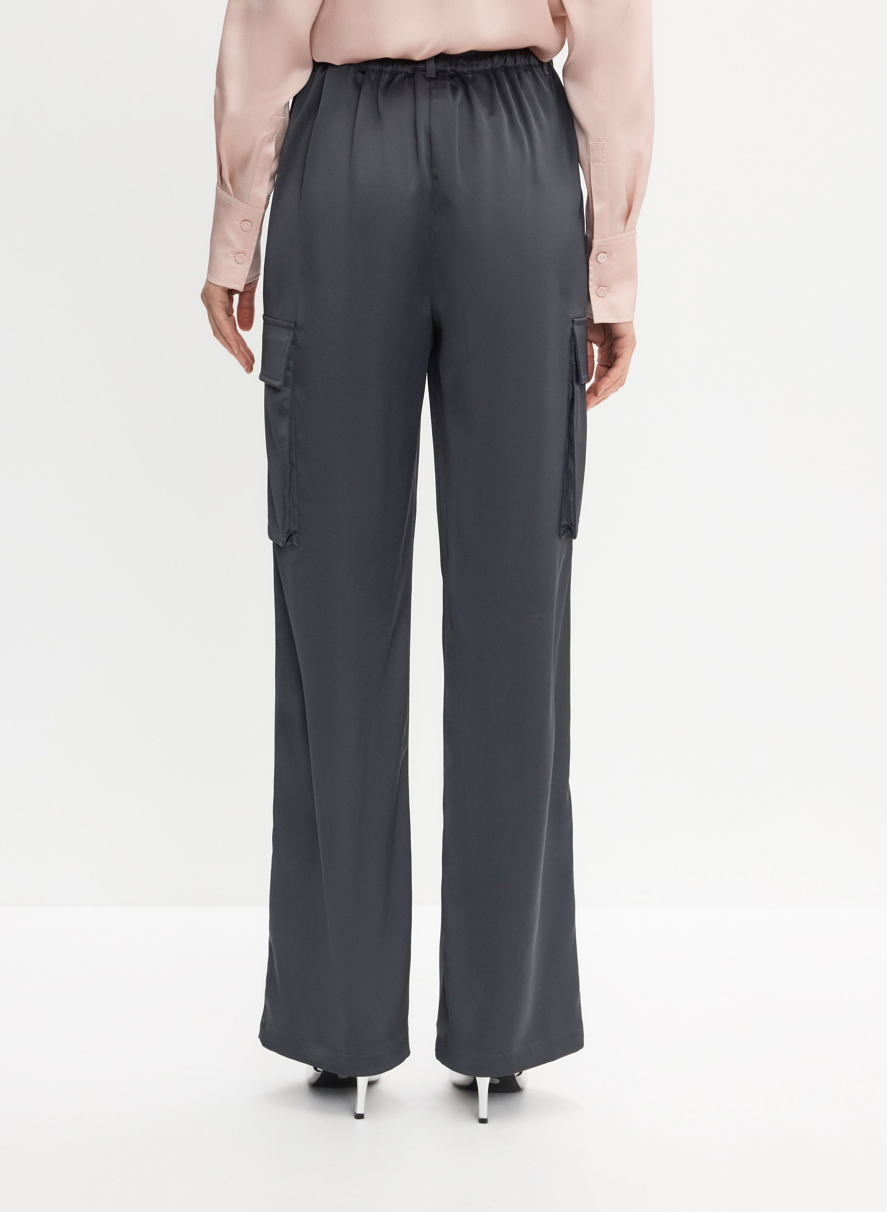 【Anyone more】Bruck Nylon Cargo Wide Banding Pants Anyone more】Bruck Nylon Cargo Wide Banding Pants