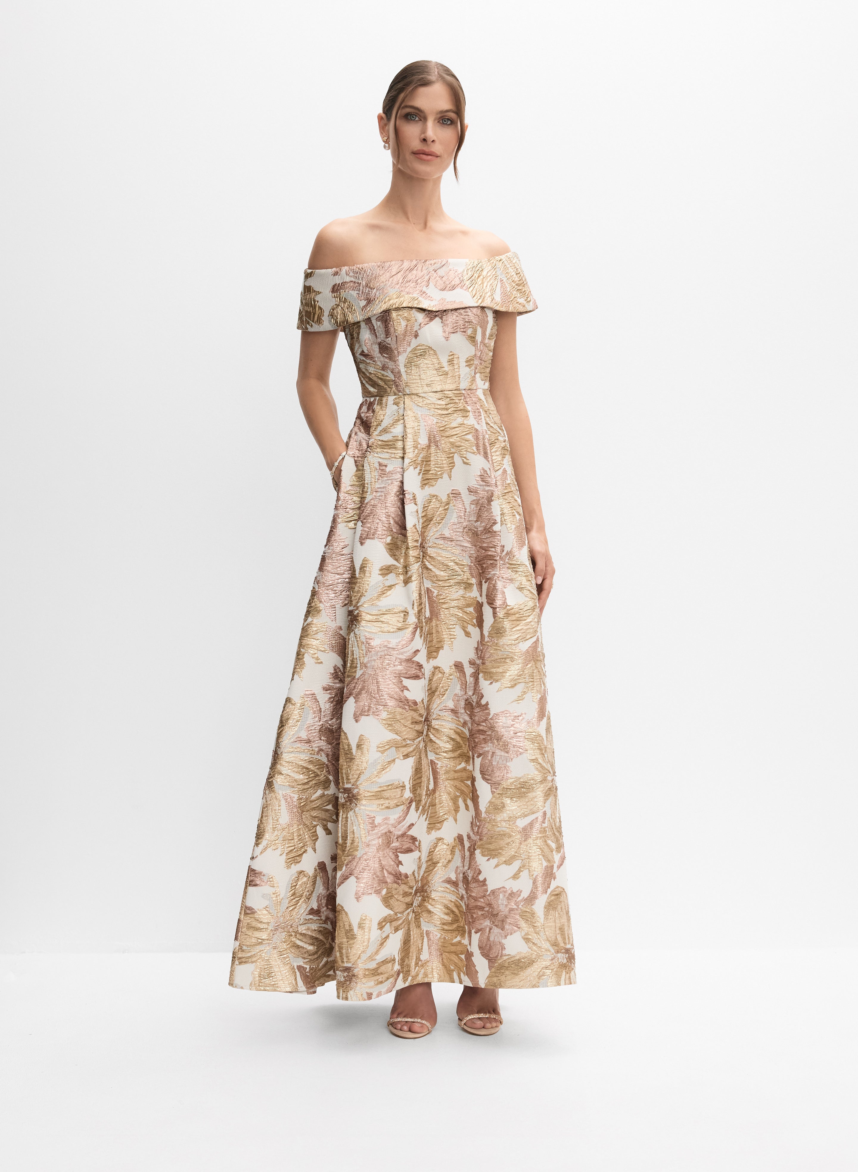 Alex Evenings - Two-Tone Jacquard Gown Alex Evenings - Two-Tone Jacquard Gown