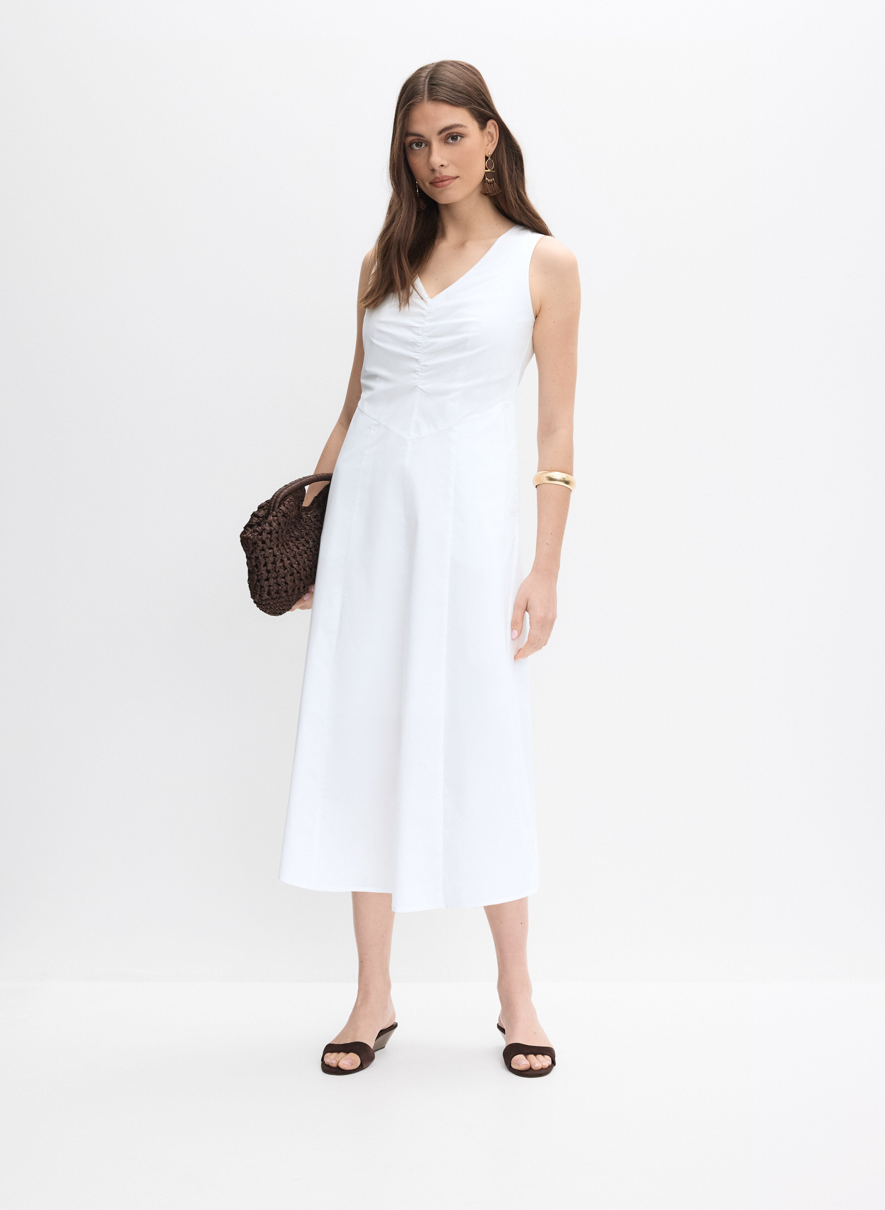 Fit & Flare Cotton Midi Dress Fit & Flare Cotton Midi Dress