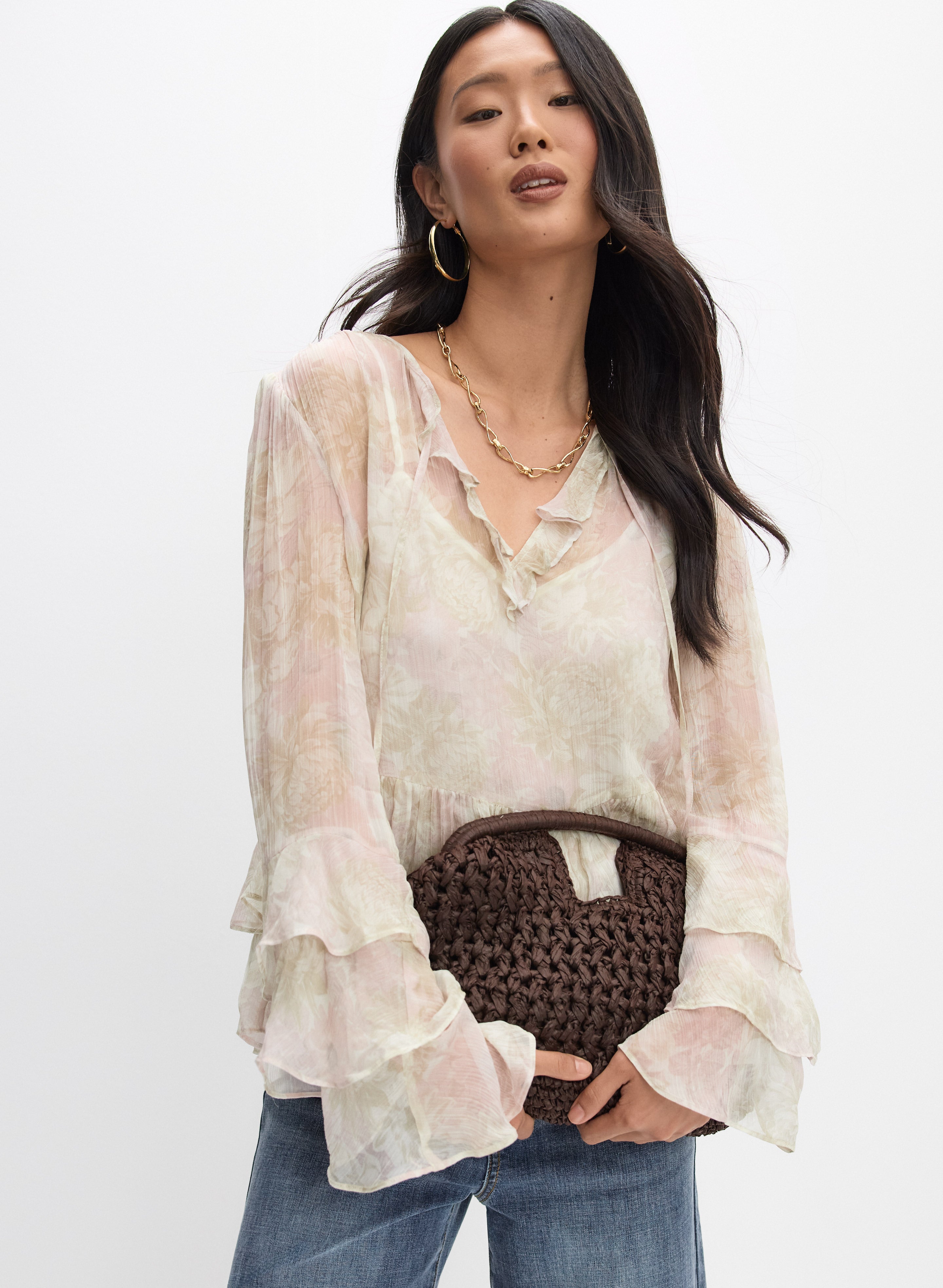 Floral Chiffon Blouse