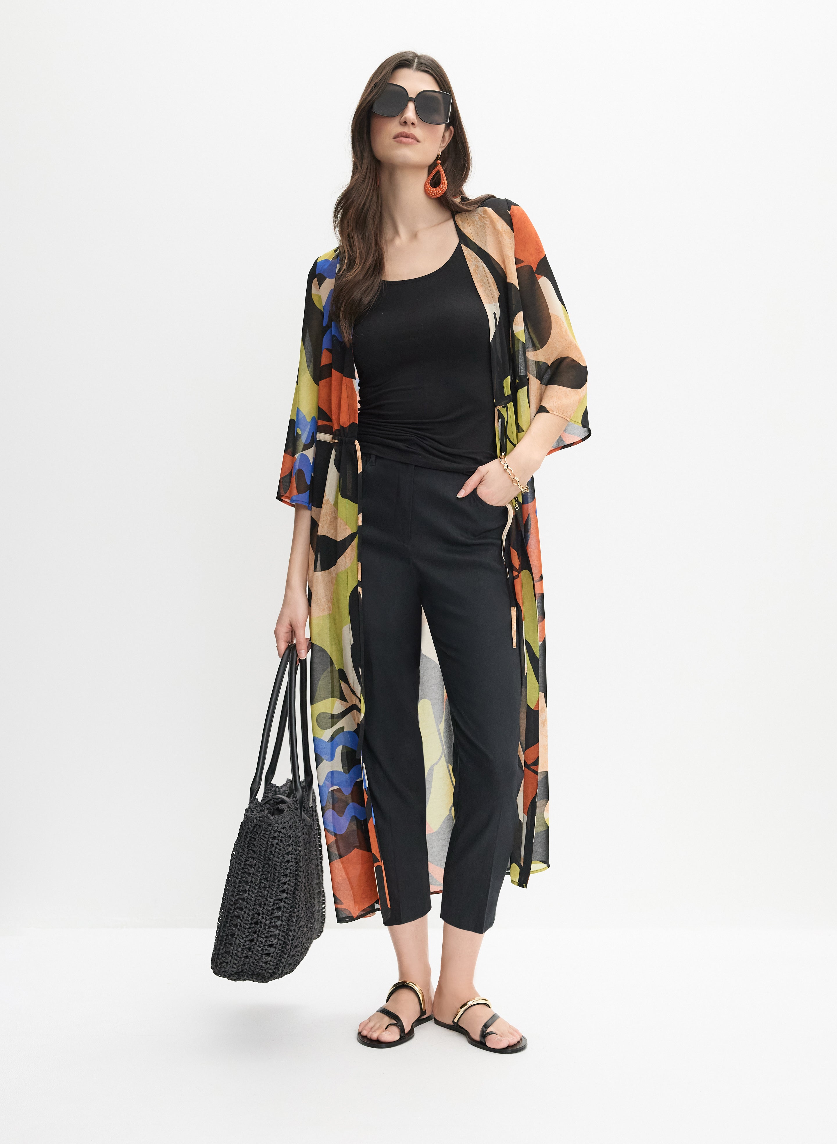 Printed Chiffon Maxi Top