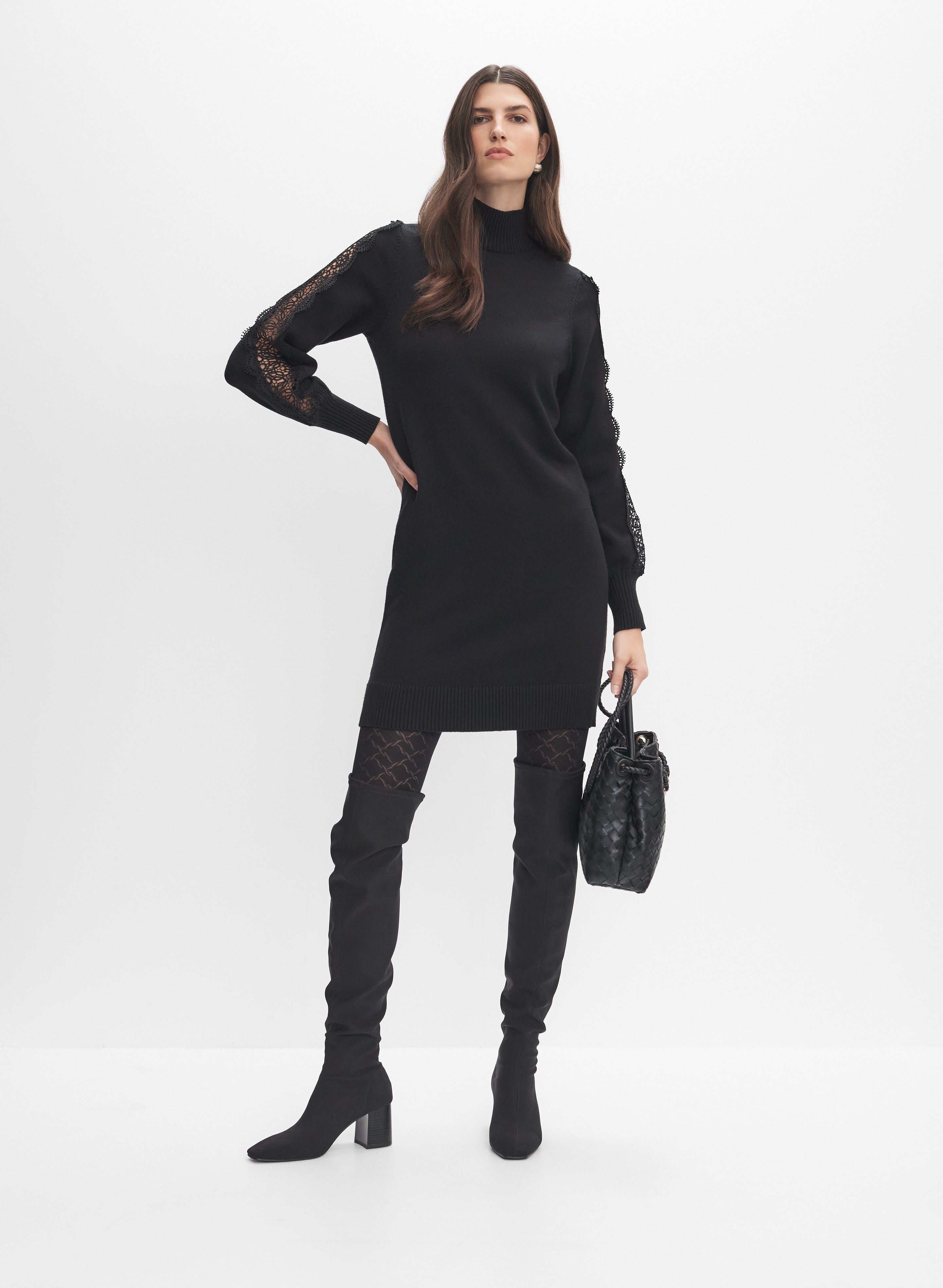 Lace Sleeve Dress