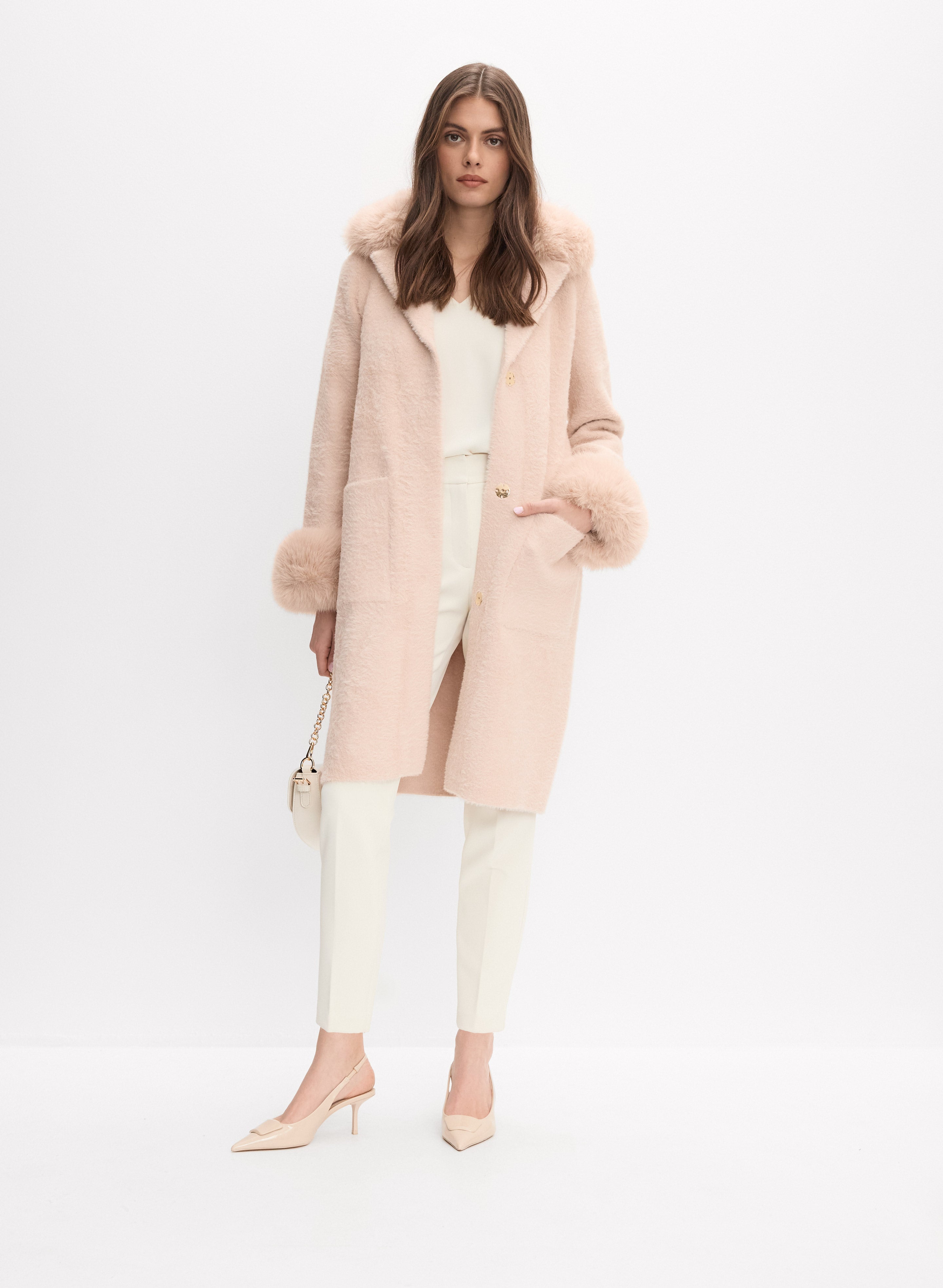 Joseph Ribkoff - Faux-Fur Detail Coat
