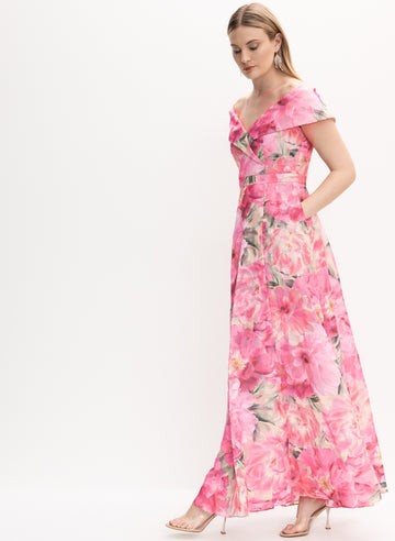 BA Nites - Floral Off-The-Shoulder Dress