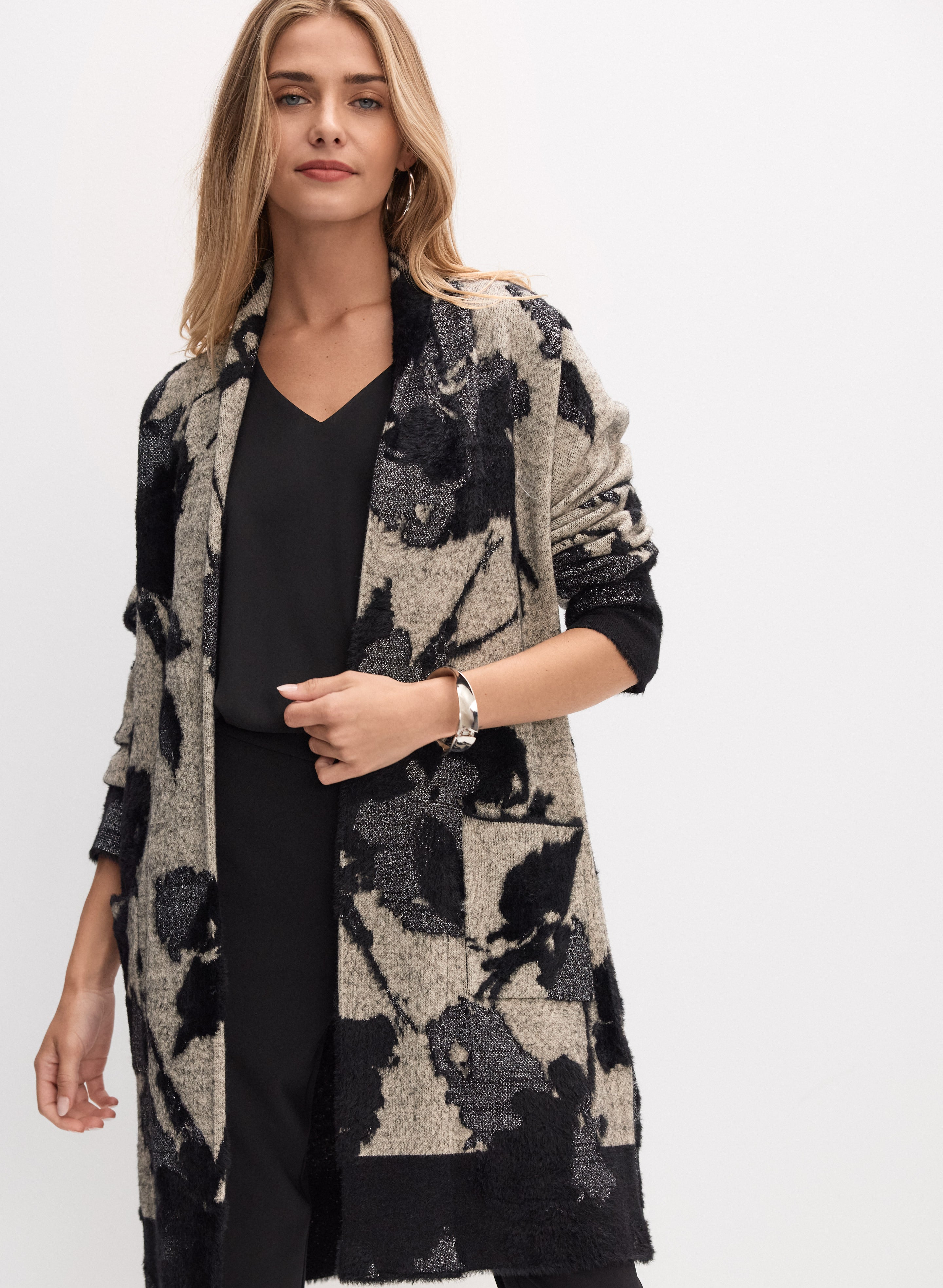 Joseph Ribkoff - Floral Jacquard Cardigan