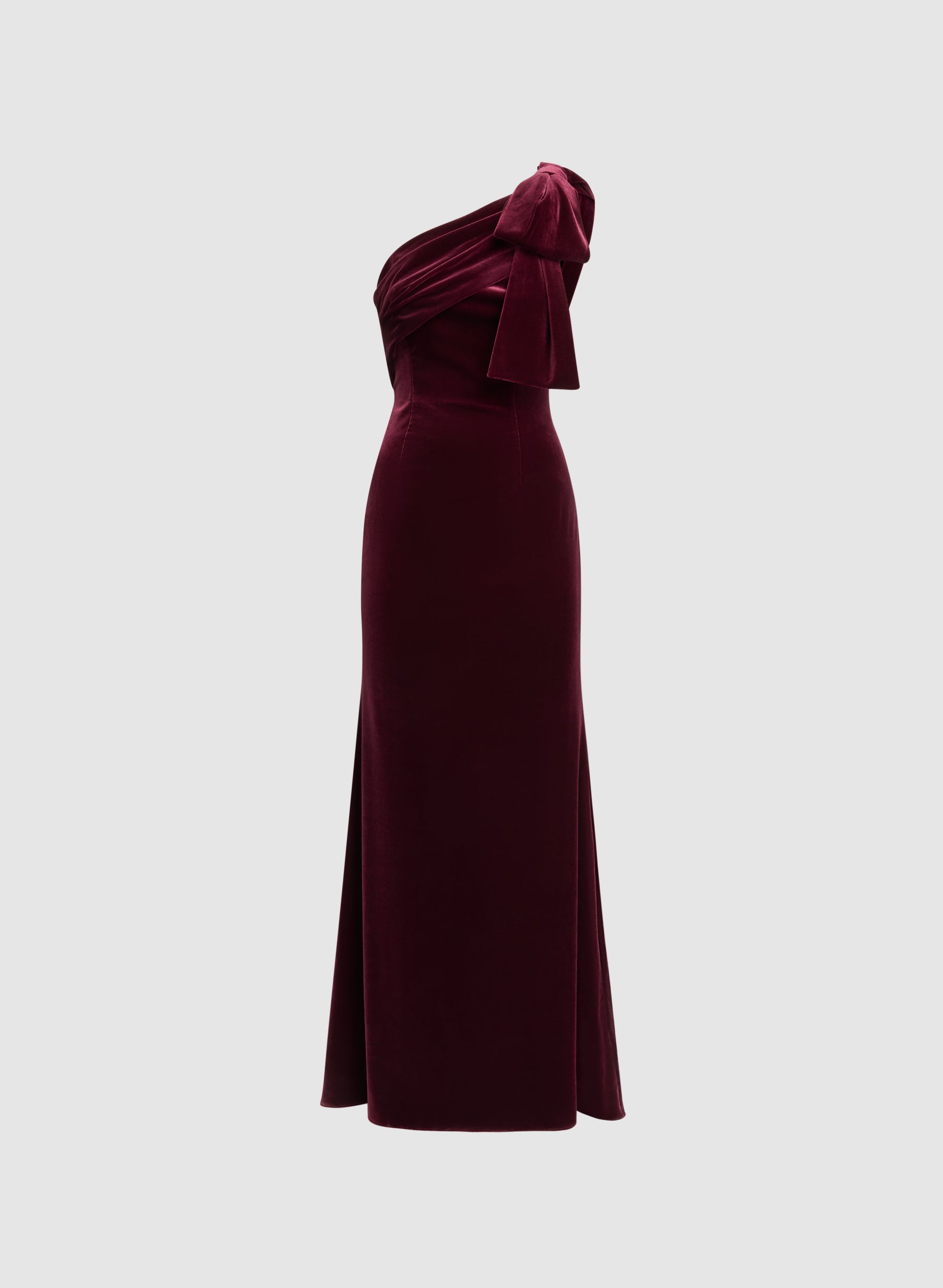 Velvet One-Shoulder Dress