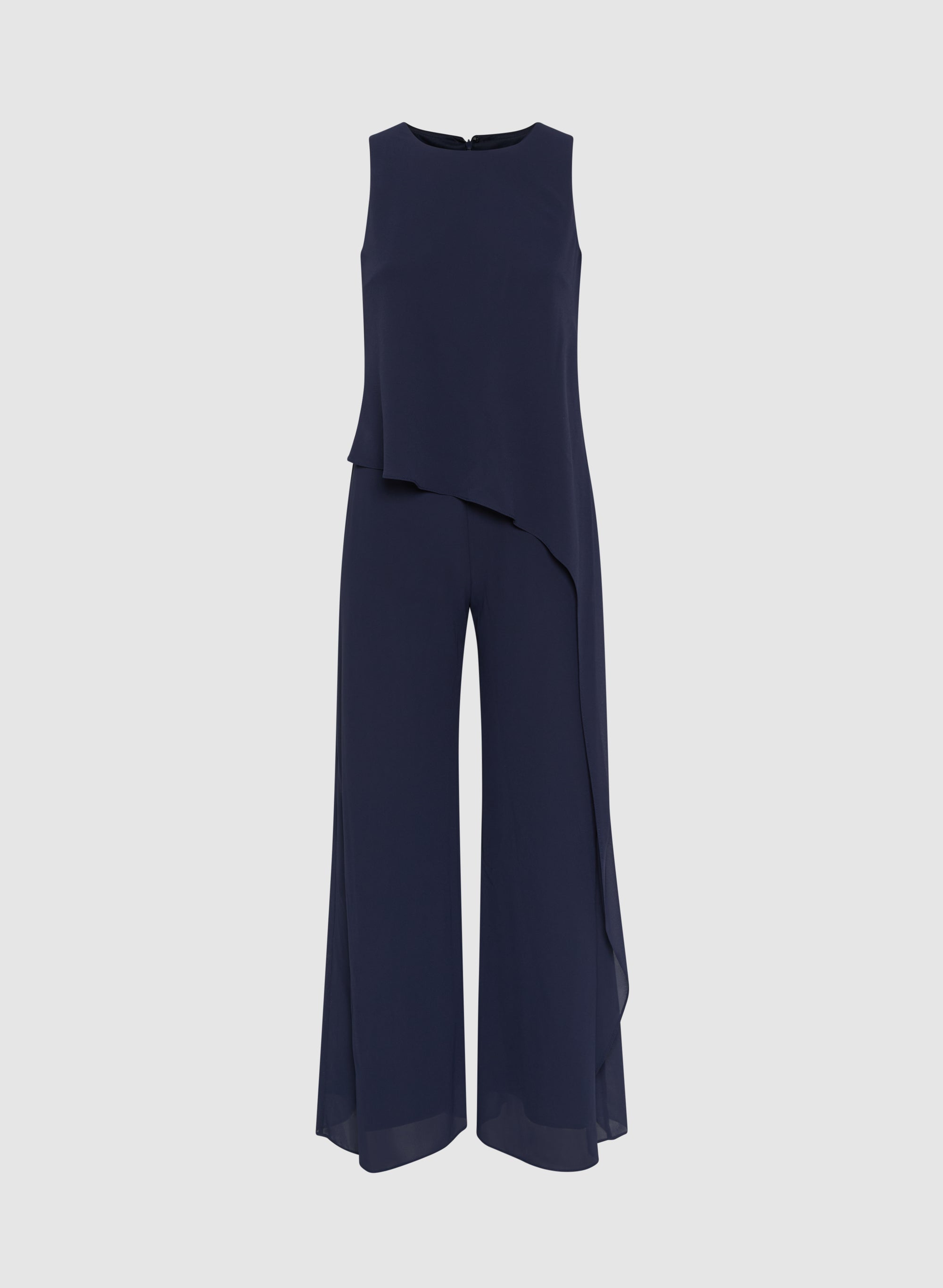Asymmetric Chiffon Jumpsuit