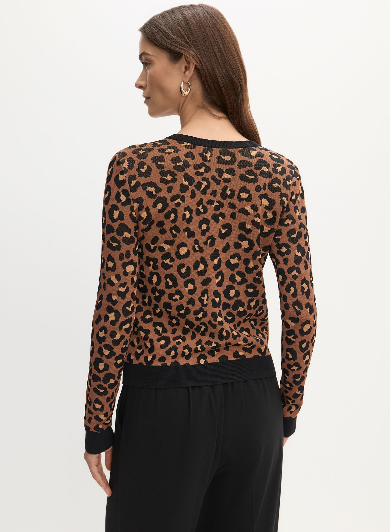 3809 Black Patterned Cardigan