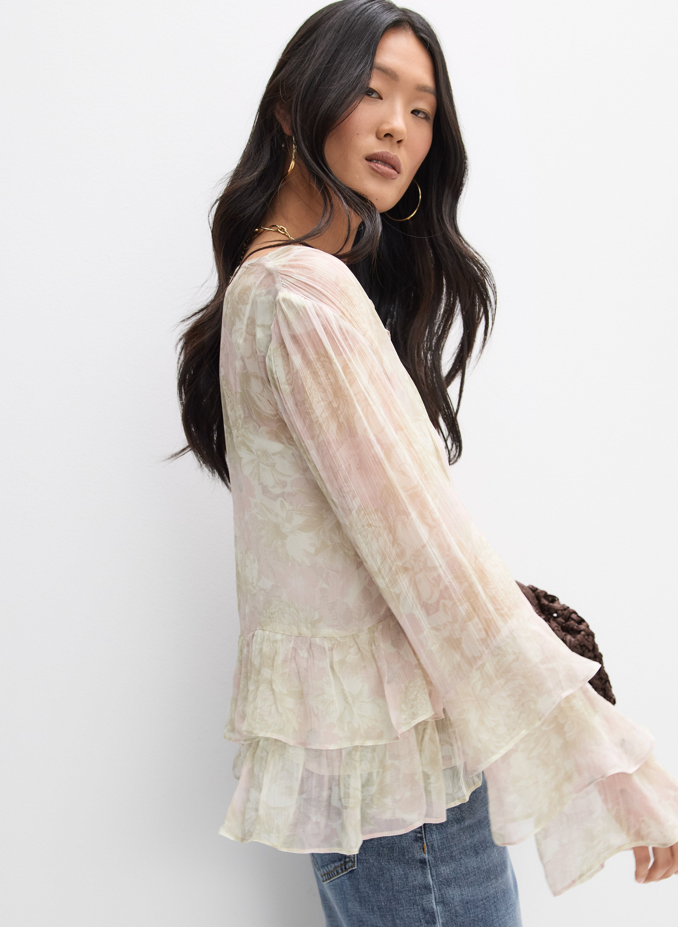 Floral Chiffon Blouse