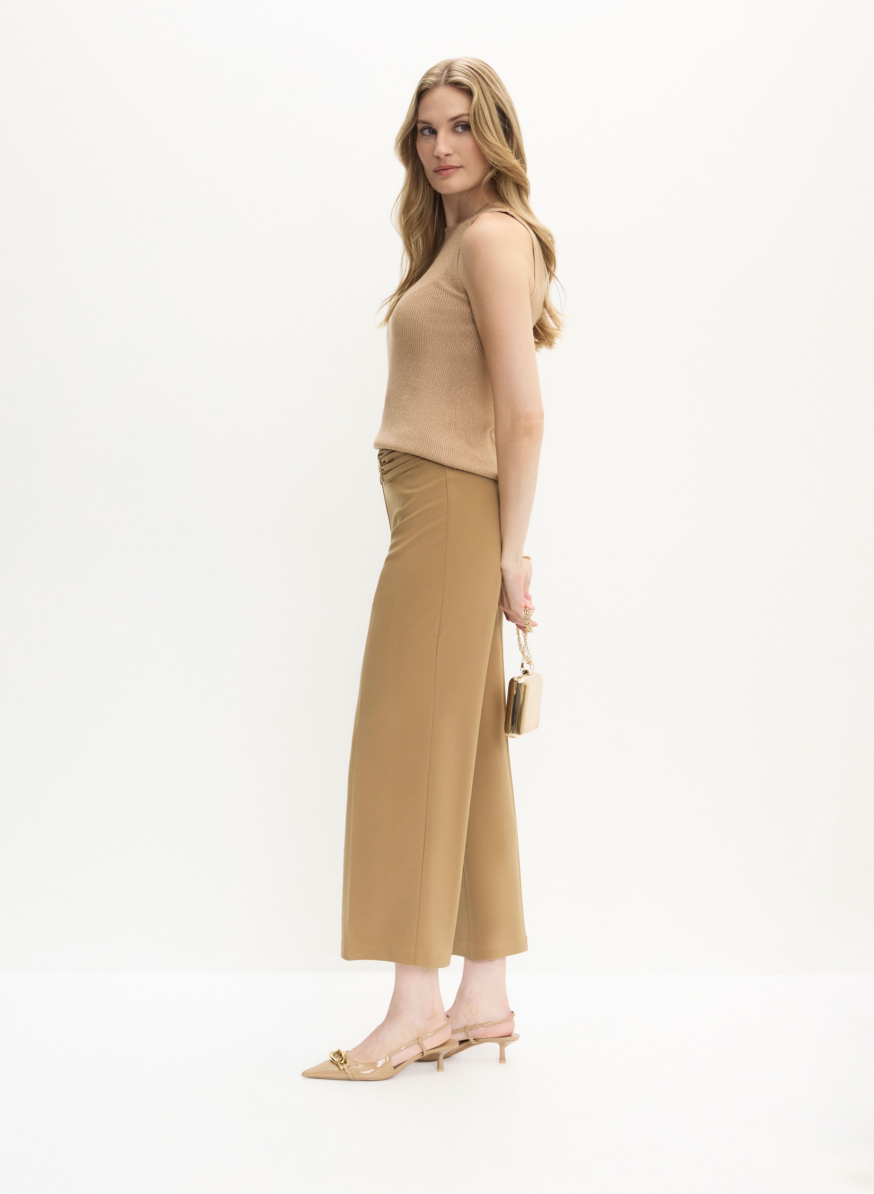 Essential Culotte Pants Brandy Side 1