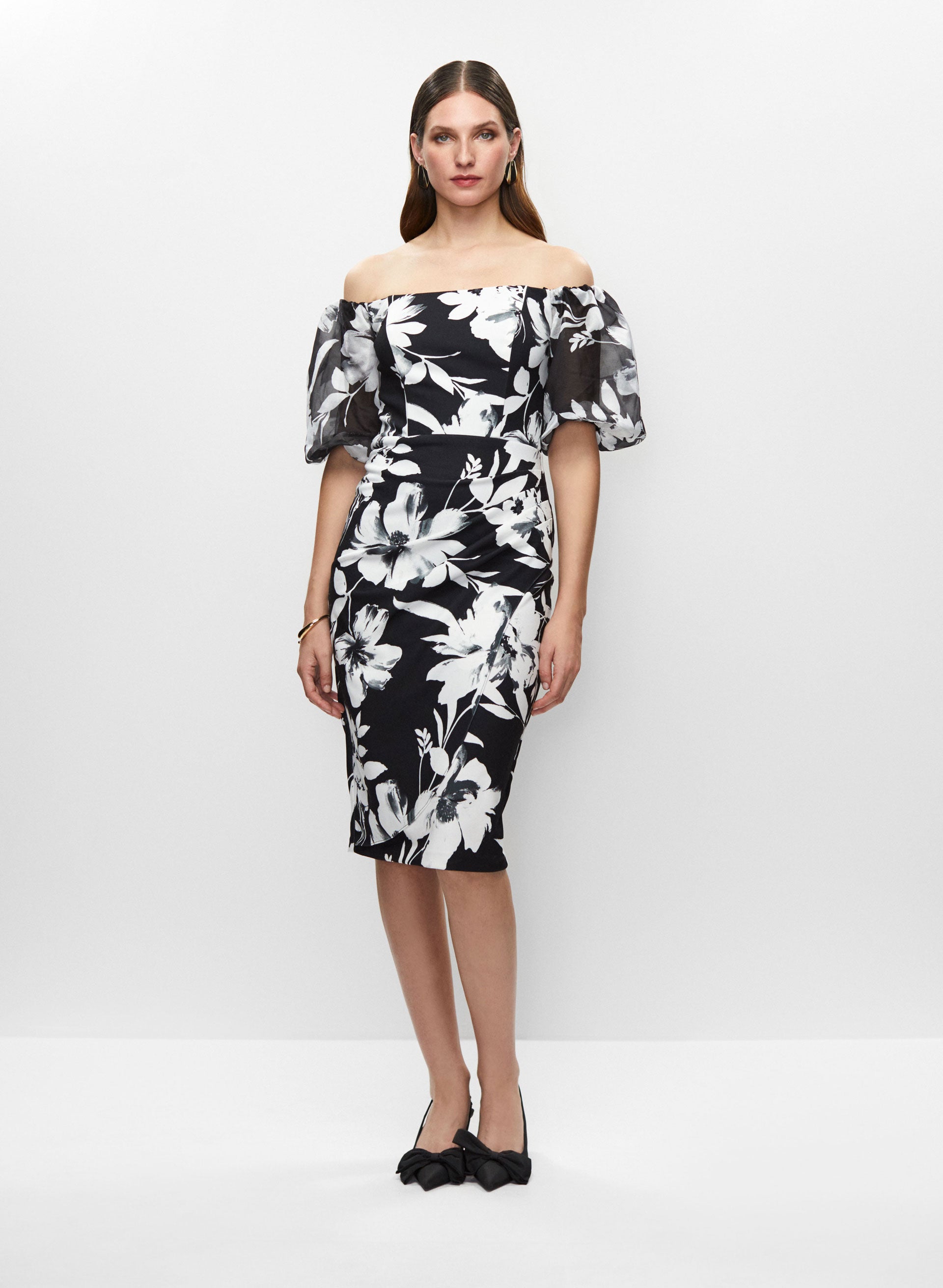 BA Nites - Off-the-Shoulder Floral Dress BA Nites - Off-the-Shoulder Floral Dress