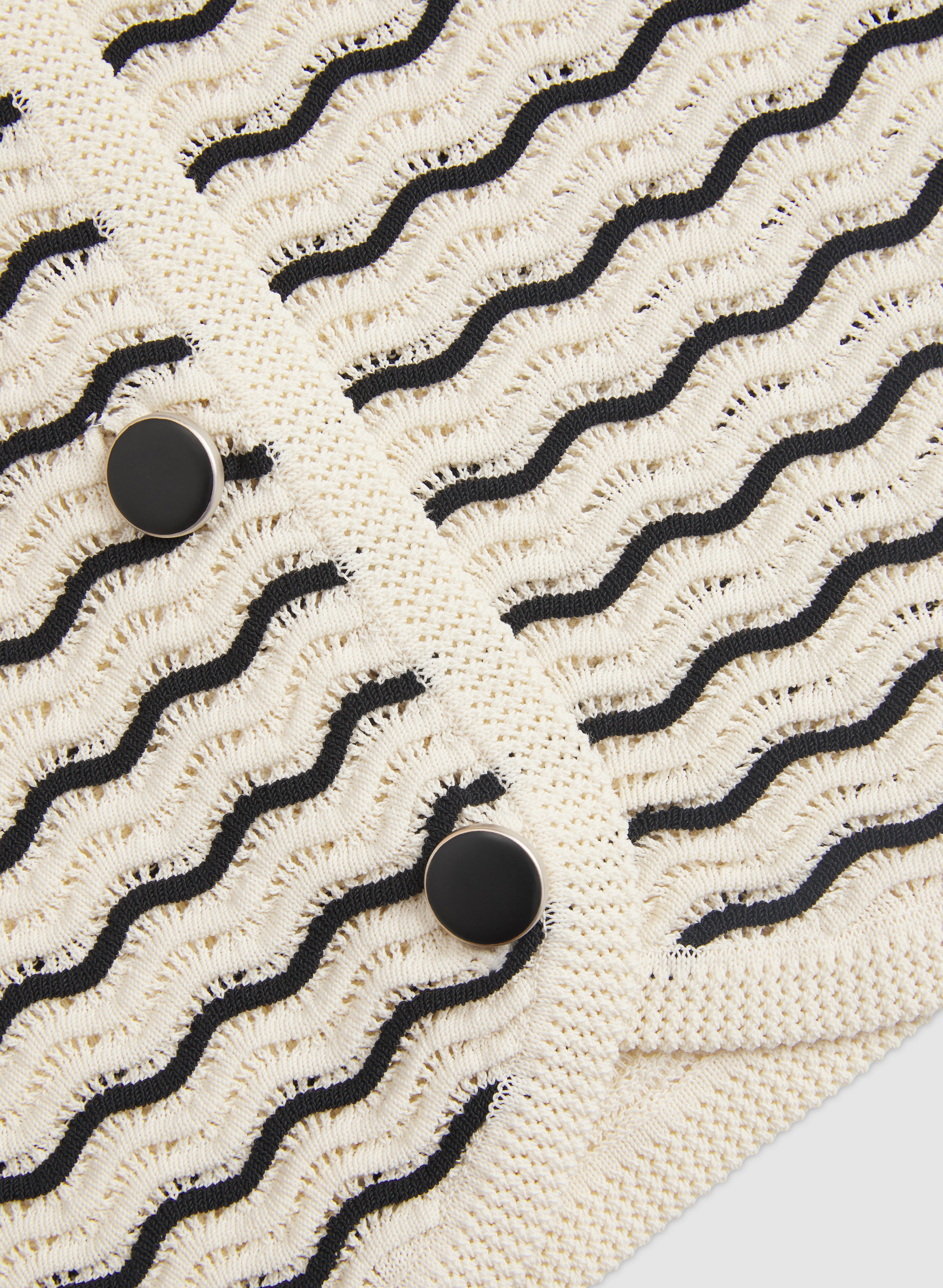 Wave Stitch Pointelle Cardigan