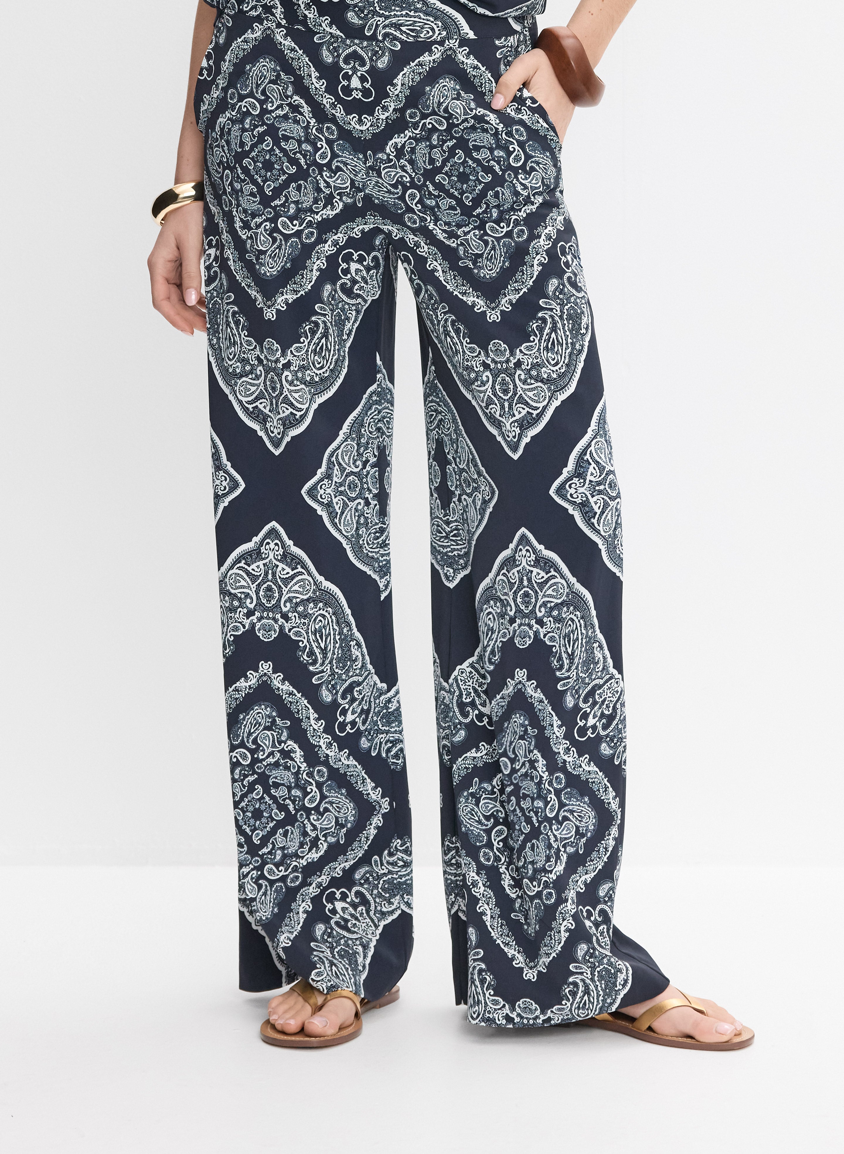パンツ EXAMPLE PAISLEY PATTERN NYLON PANTS EXAMPLE PAISLEY PATTERN NYLON PANTS 【公式通販】