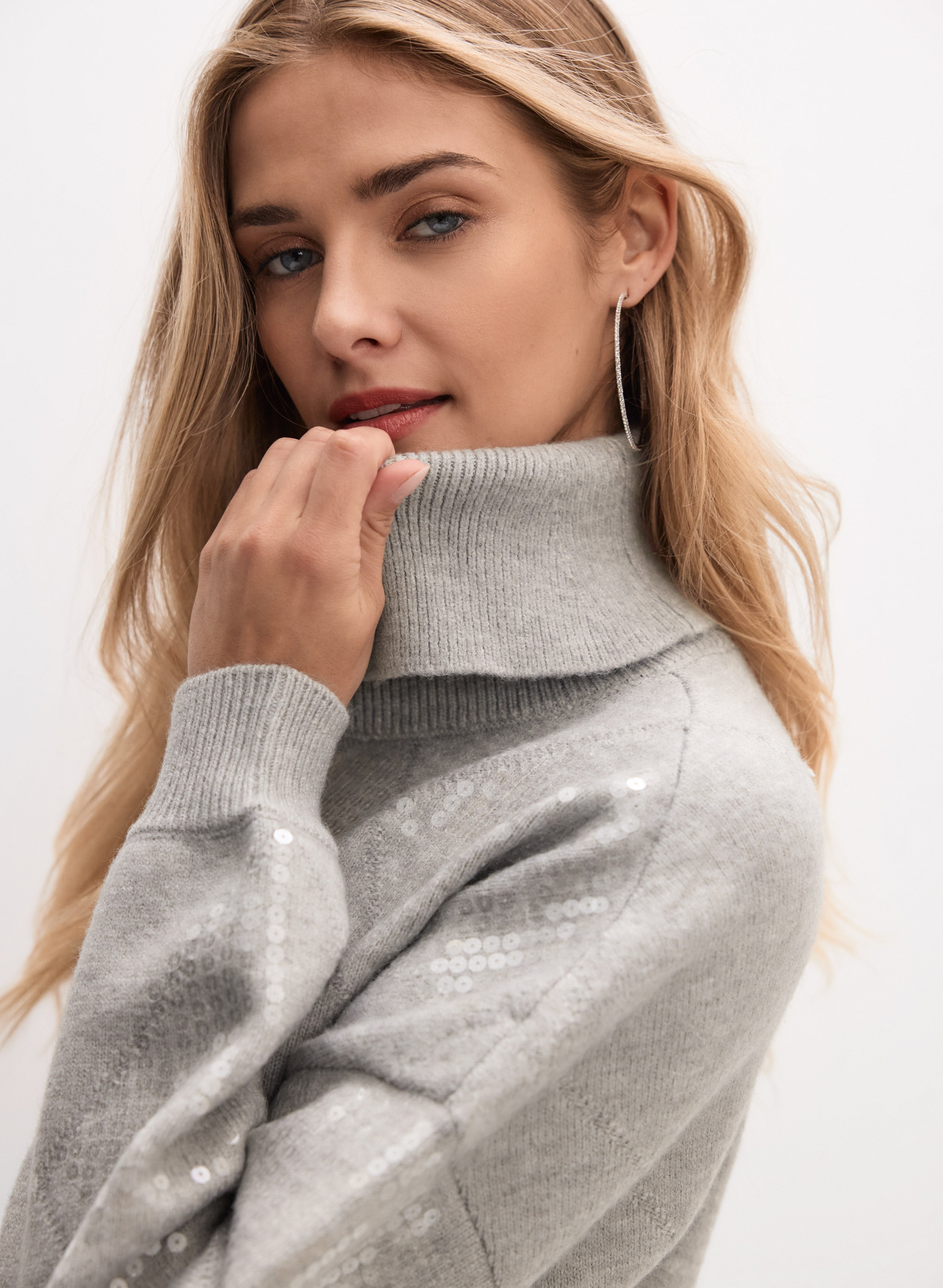 Joseph Ribkoff - Sequin Detail Sweater Dress