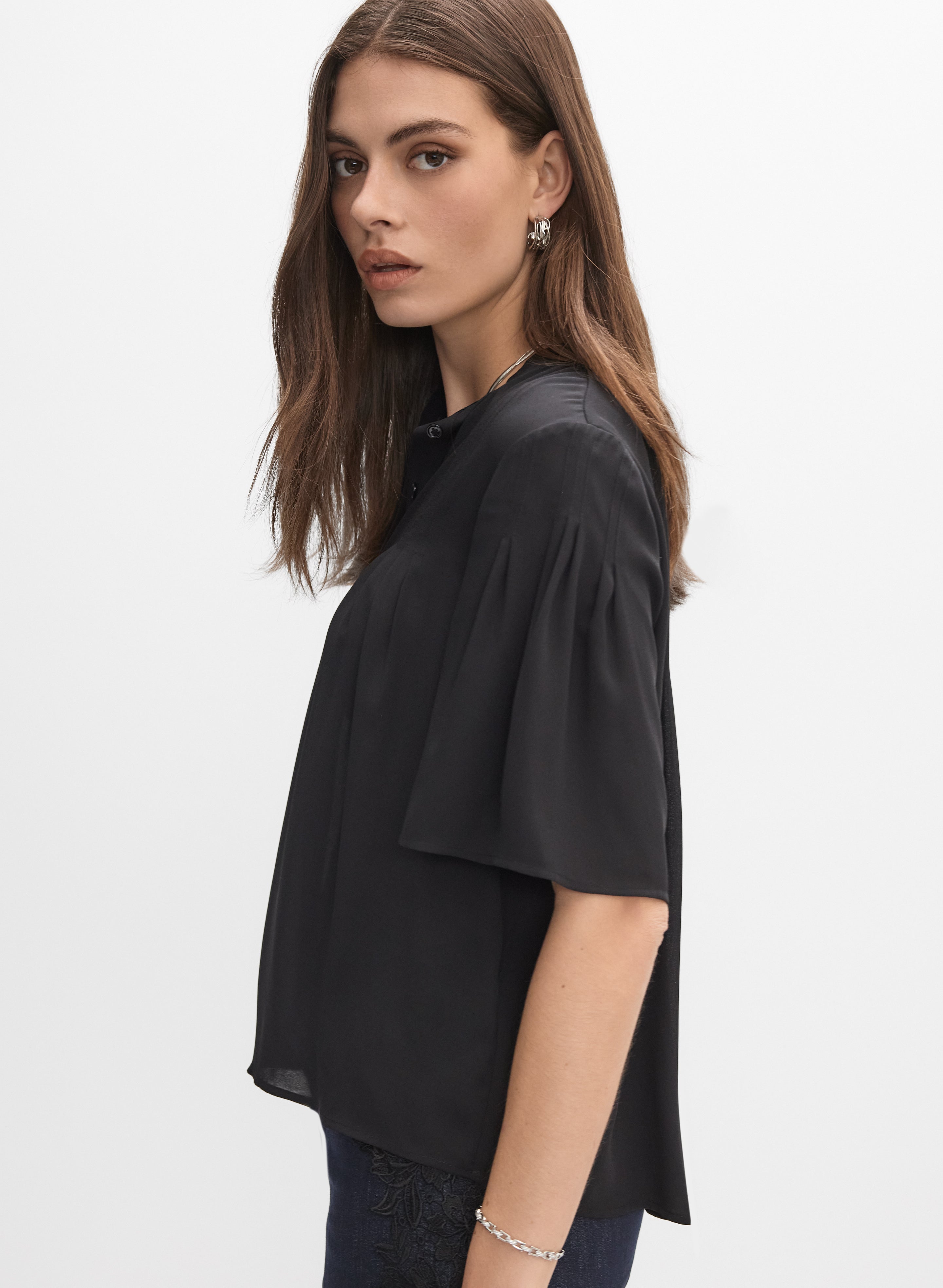 L'Appartement Stand Collar Blouse ブラック Stand Collar Blouse
