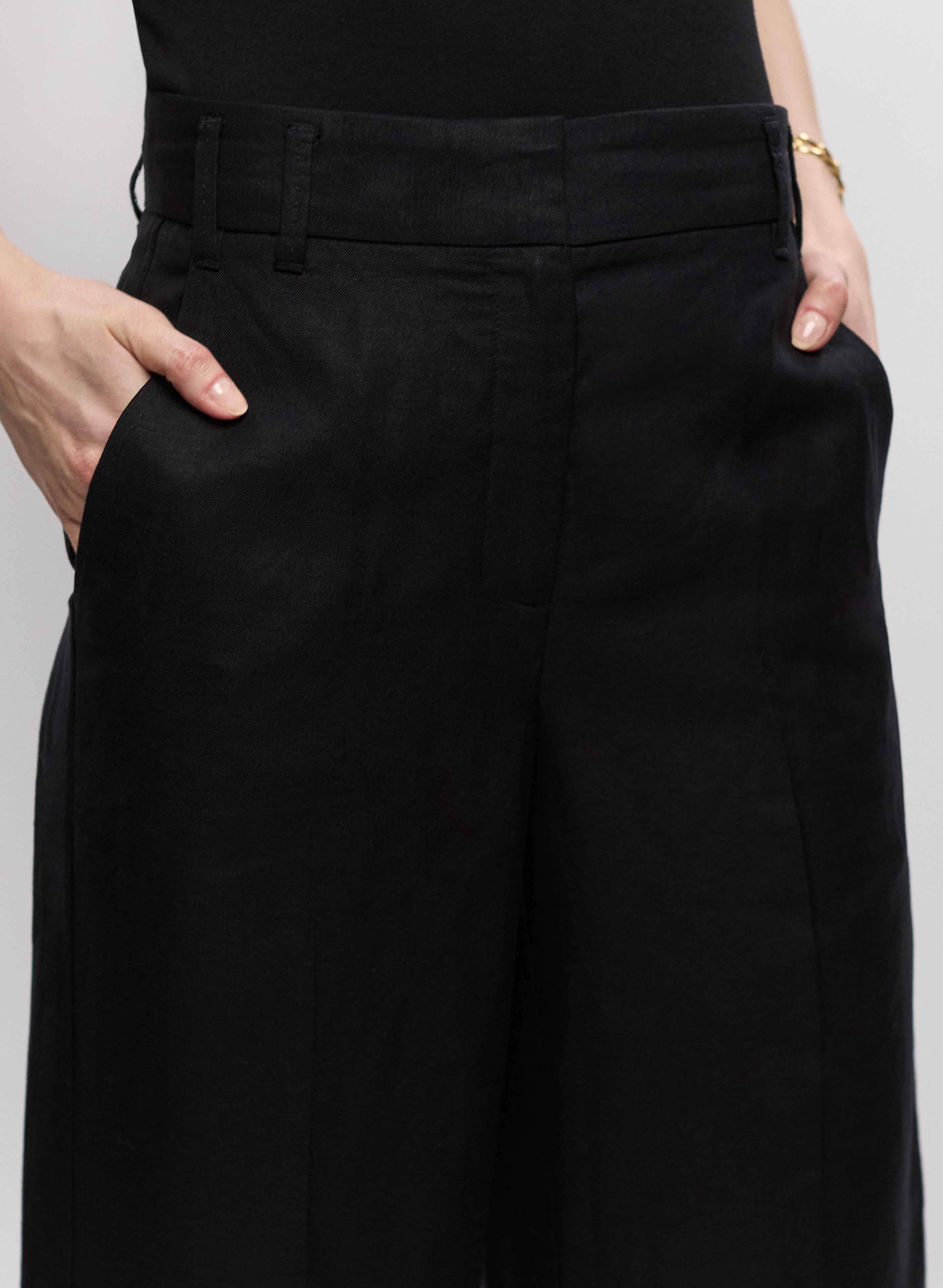 Wide Leg Linen Pants - Sandy Blush main image 1