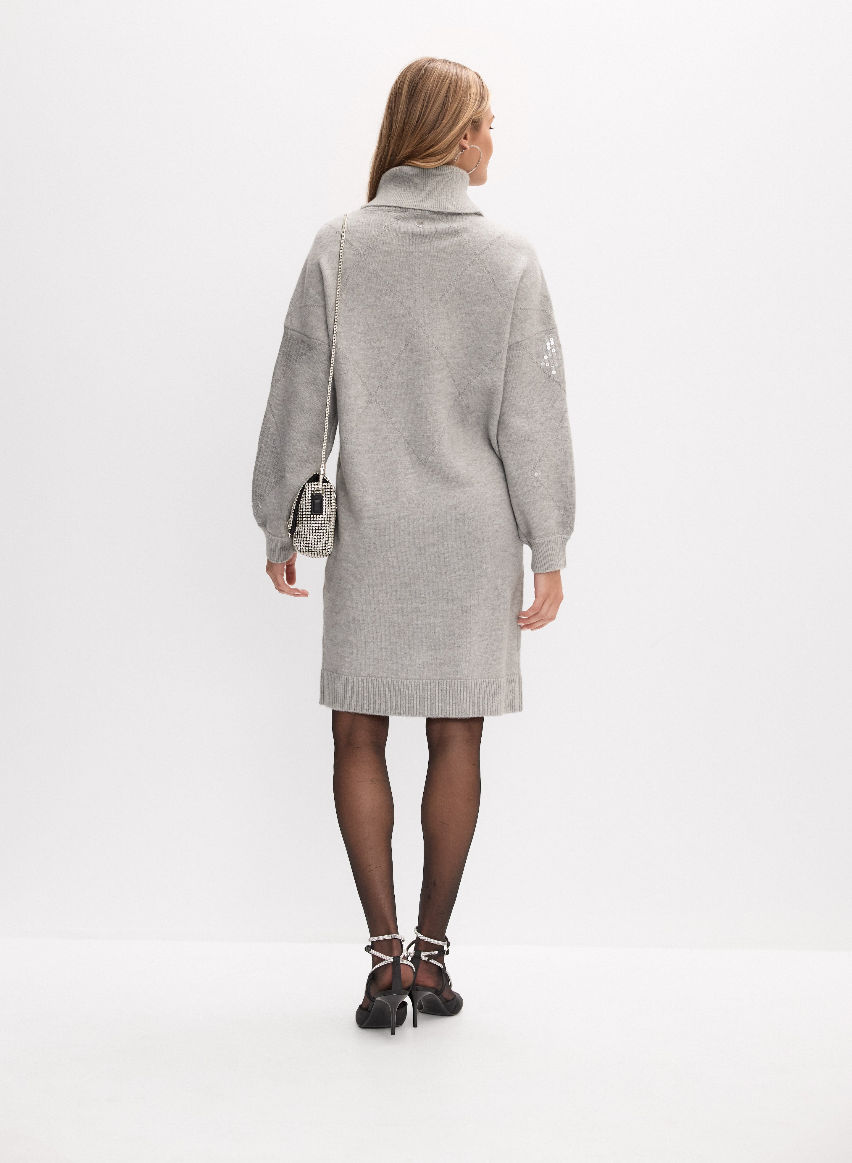 Joseph Ribkoff - Sequin Detail Sweater Dress