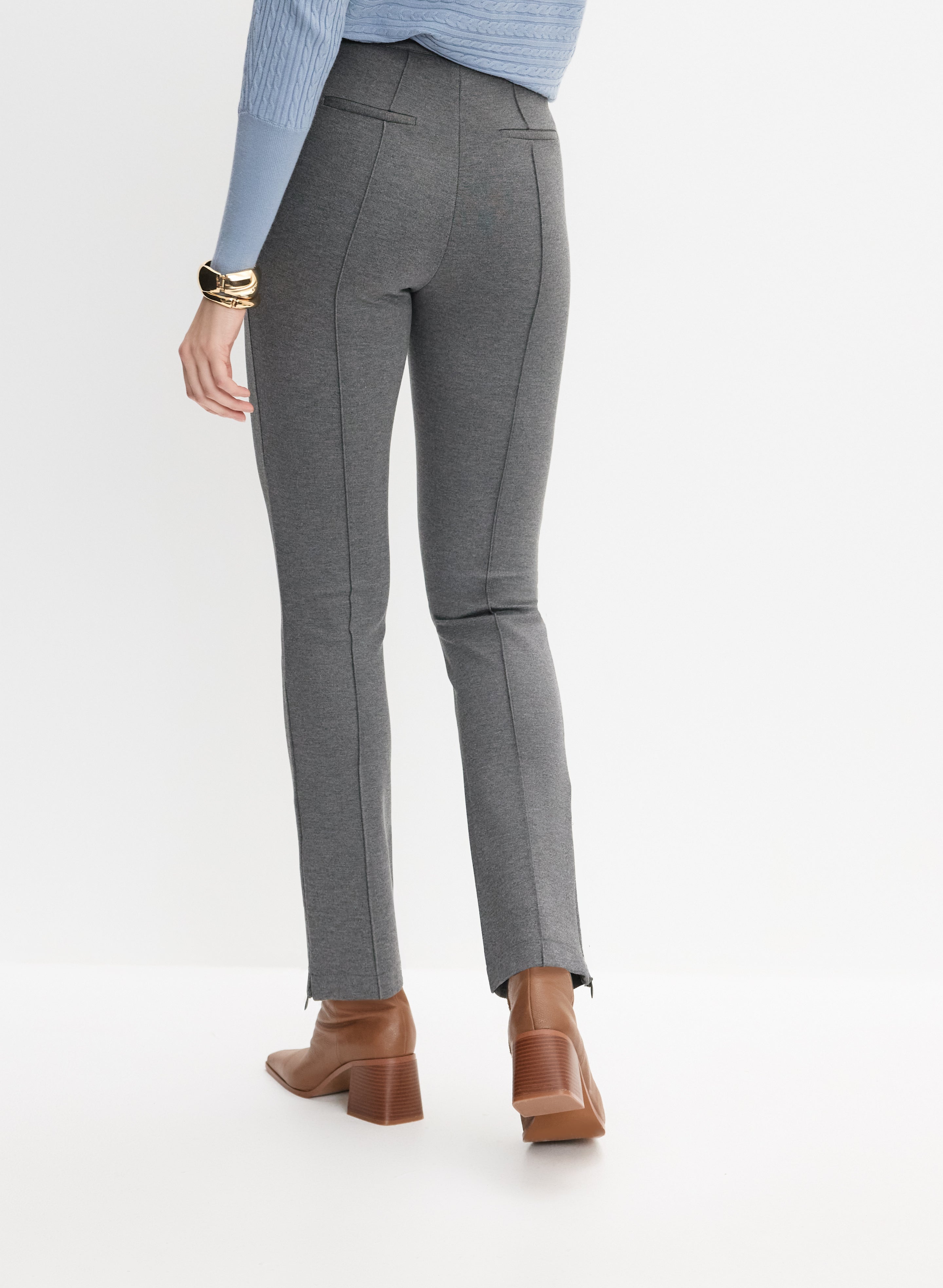 Pintuck Straight-Leg Pants
