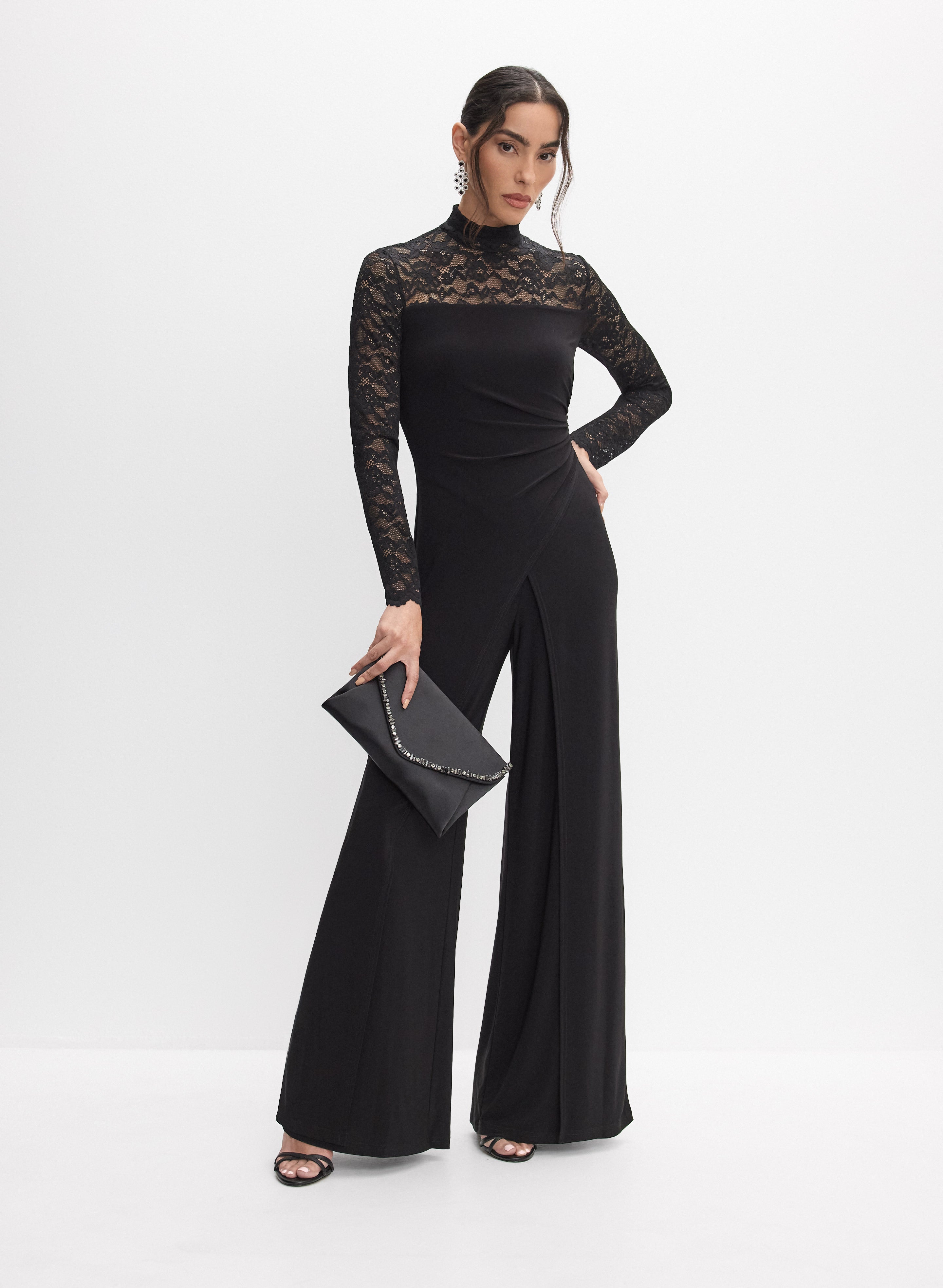Joseph Ribkoff - Layered Lace Detail Jumpsuit