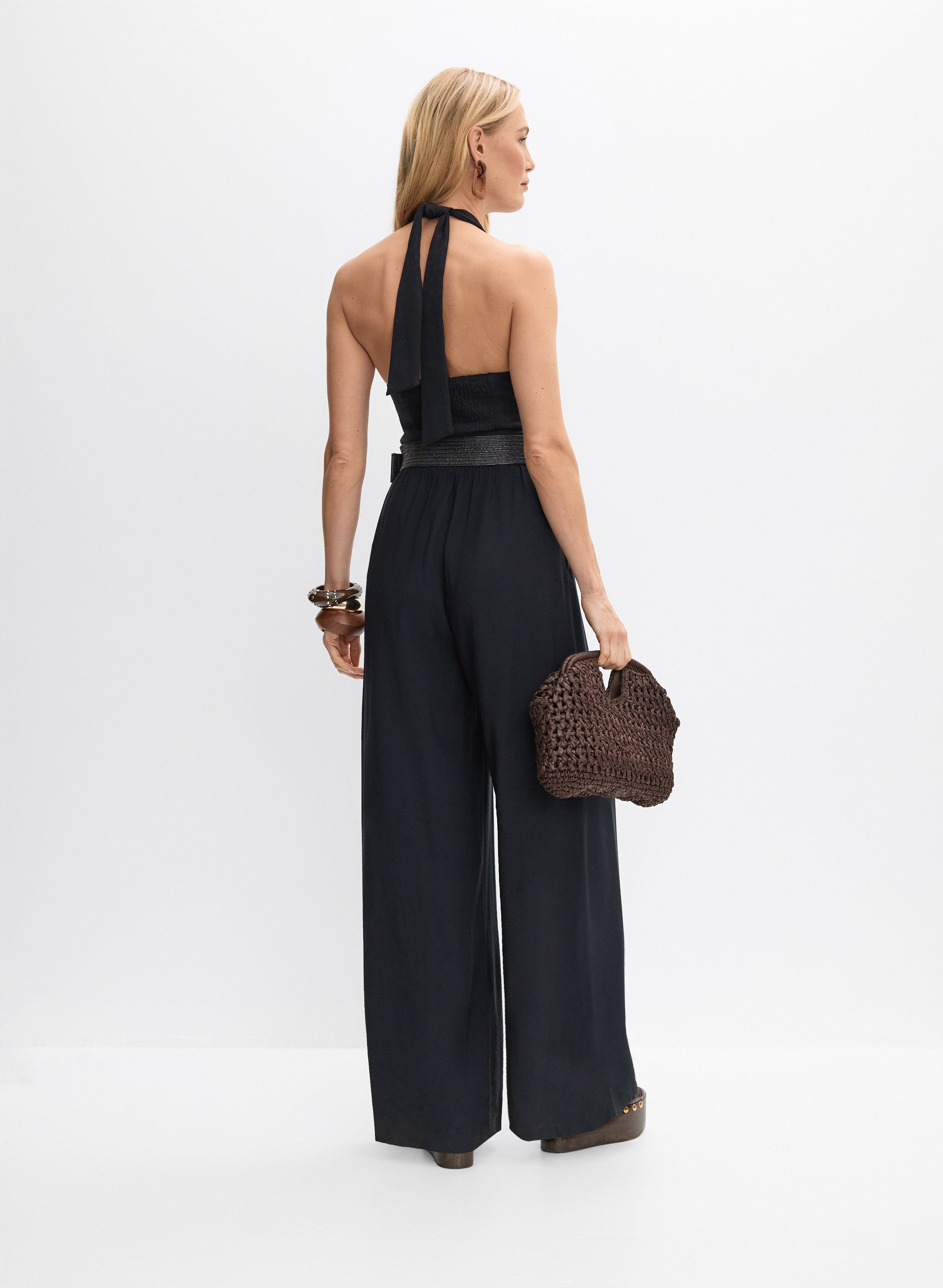 Belted Wide-Leg Jumpsuit
